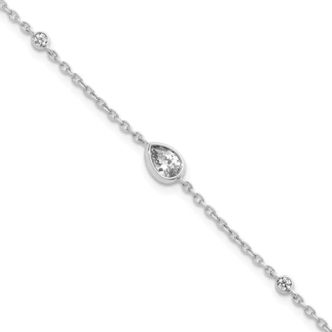 14k White Gold 3/8 Carat Lab Grown Diamond Tennis Bracelet - Fine Diamond