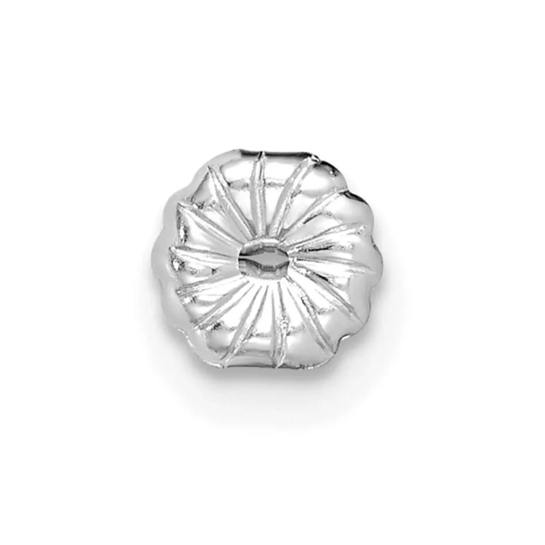 14K White Gold Lab Diamond Round Shaped Stud Earrings - Fine Diamond