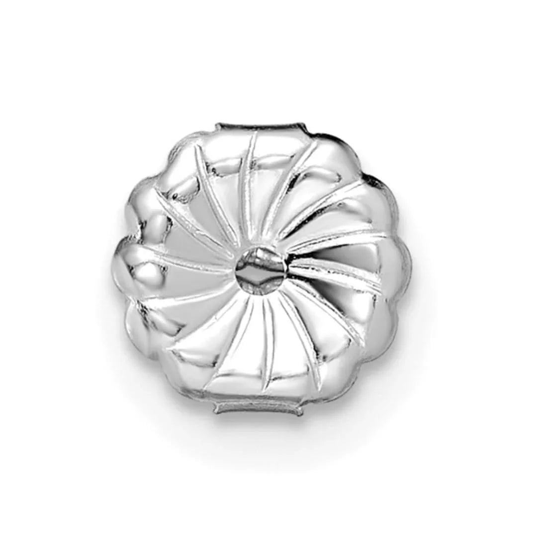 Lab Grown Round Shaped Diamond 14K White Gold Stud Earrings - Fine Diamond