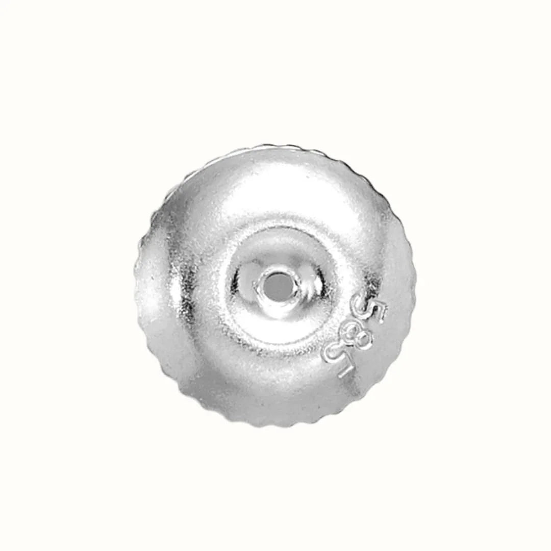 14K White Gold Round Lab Grown Diamond Stud Earrings - Fine Diamond