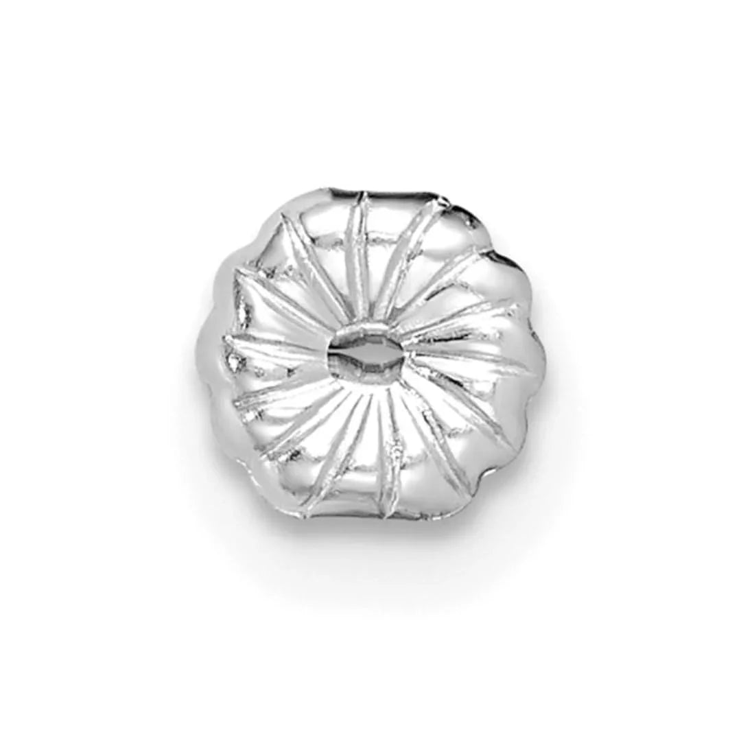 14K White Gold Lab Diamond Round Shaped Stud Earrings - Fine Diamond