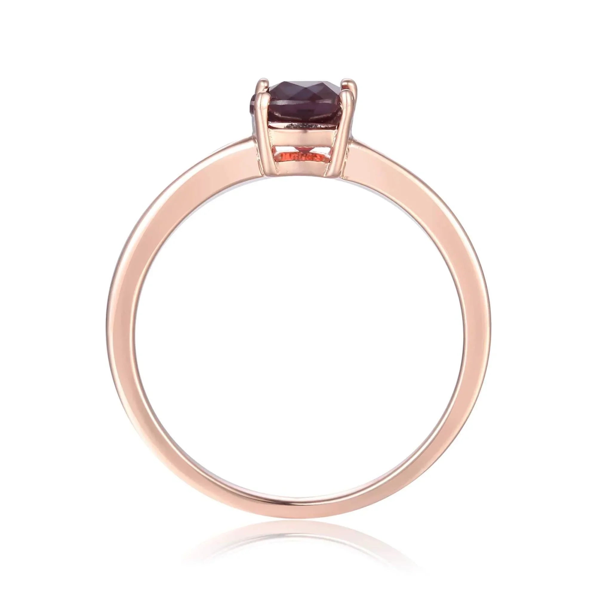 Alexandrite Cushion Solitaire Ring - Fine Diamond