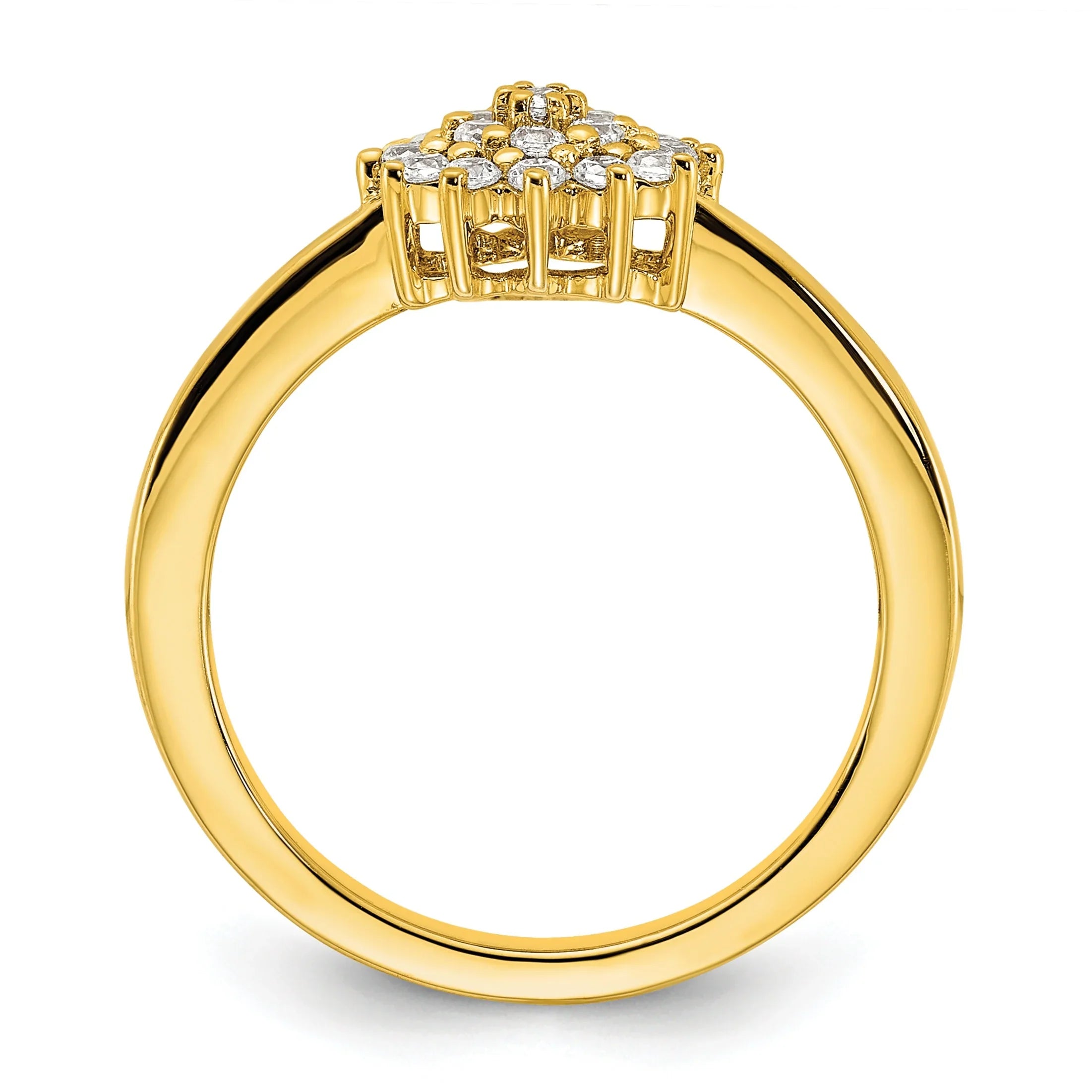 14k Gold Lab Grown Diamond Cluster Ring 0.285 ct. - Fine Diamond