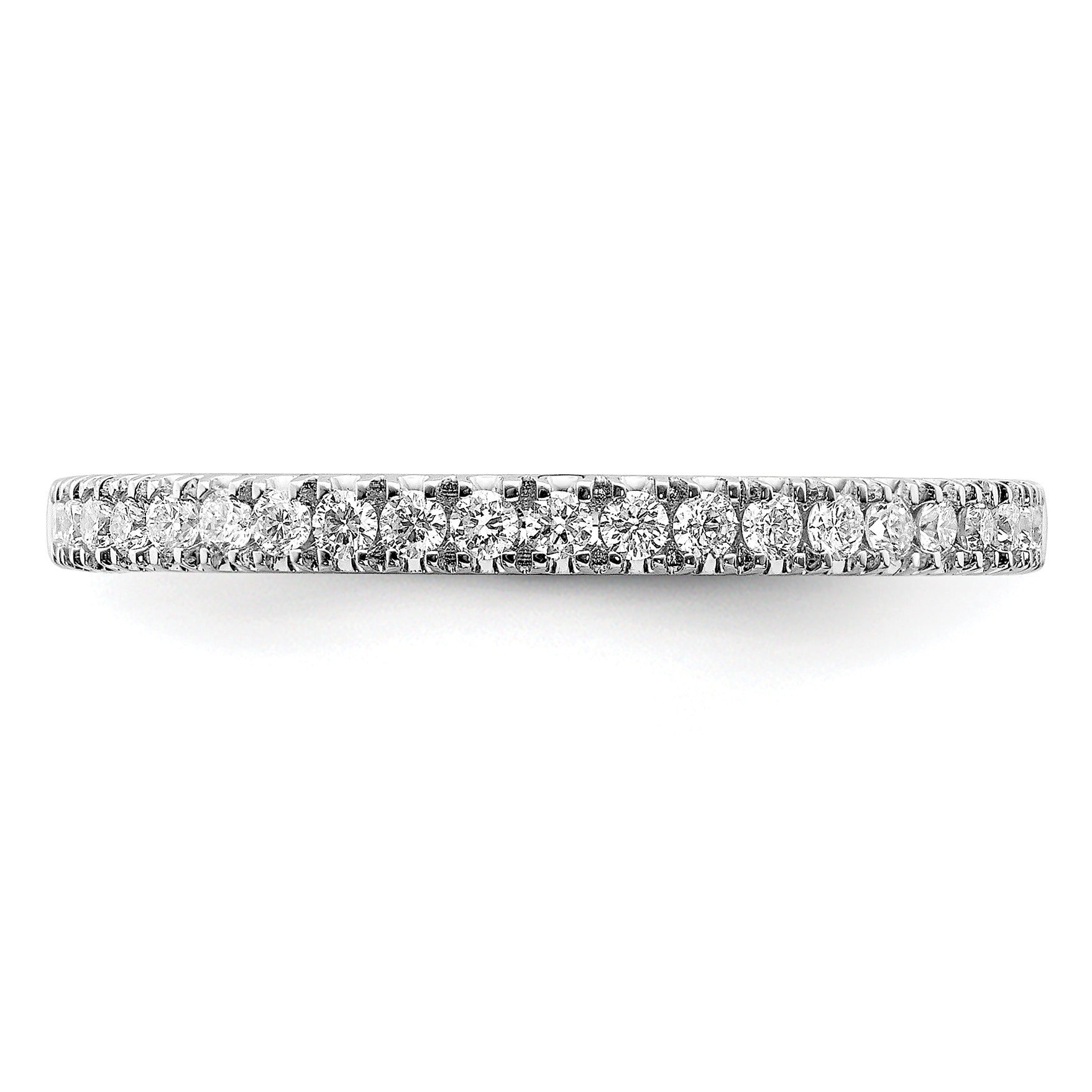 0.25 Ct Round Lab Grown Diamond Pavé 14K White Gold Wedding Enhancer Band