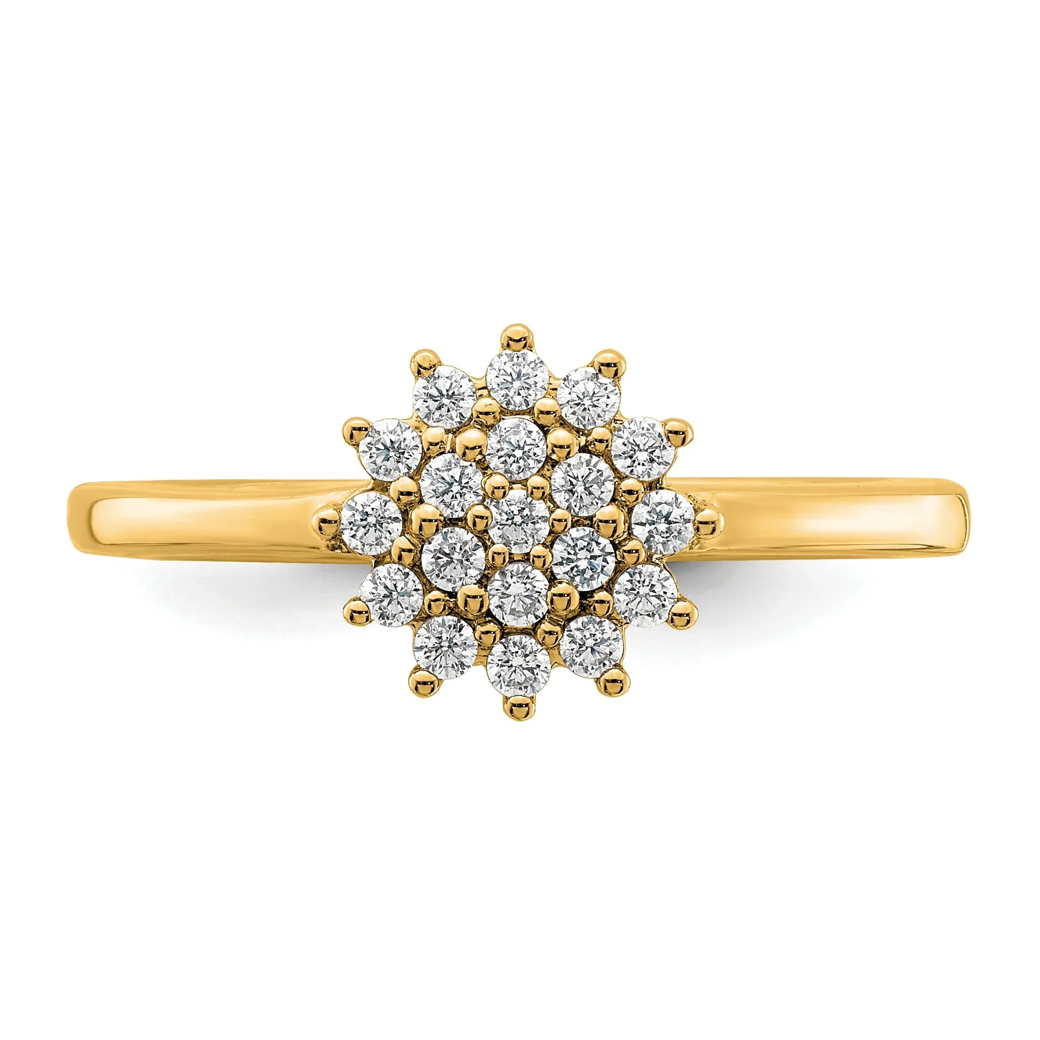 14k Gold Lab Grown Diamond Cluster Ring 0.285 ct. - Fine Diamond