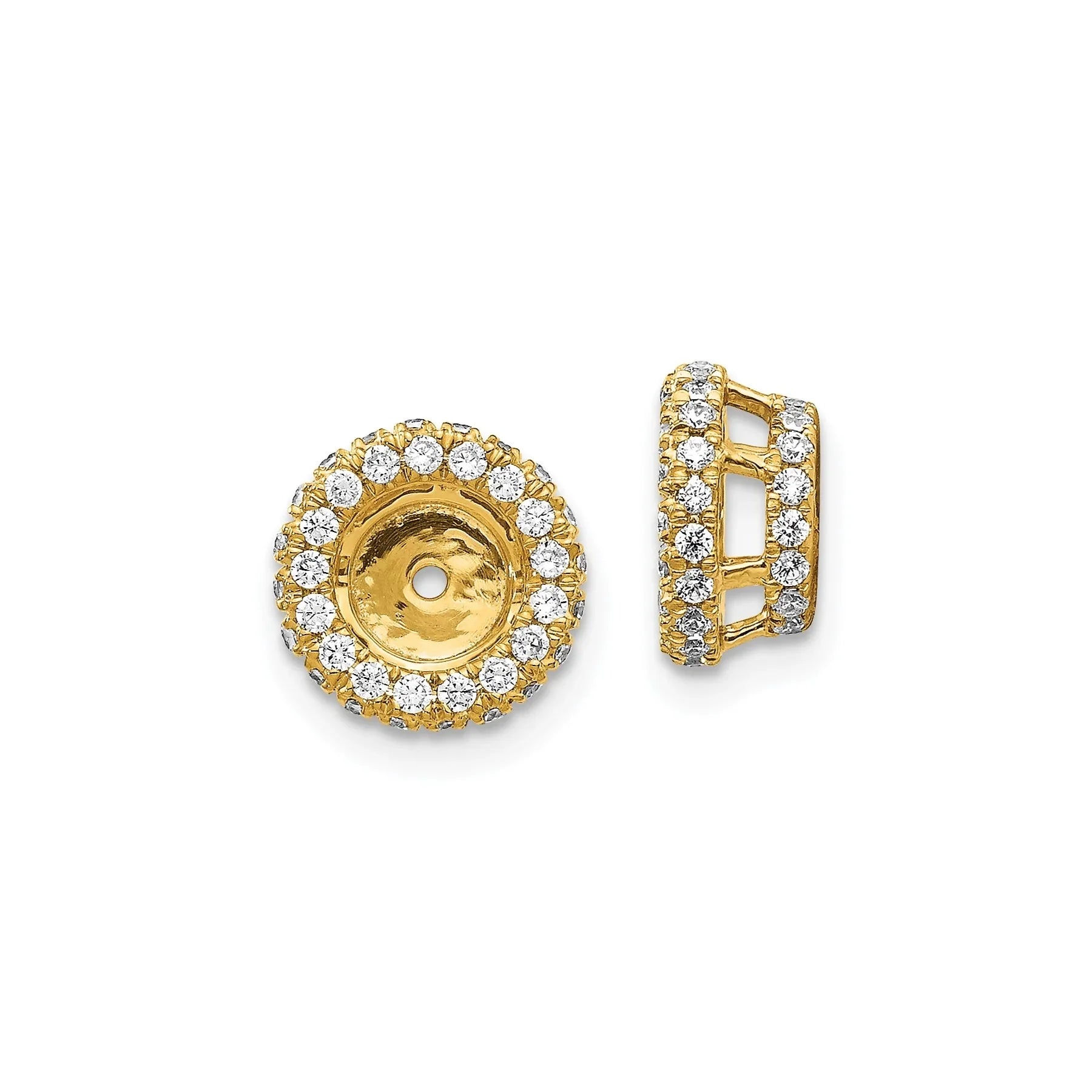 14k Gold Lab Diamond Earring Jacket - Fine Diamond