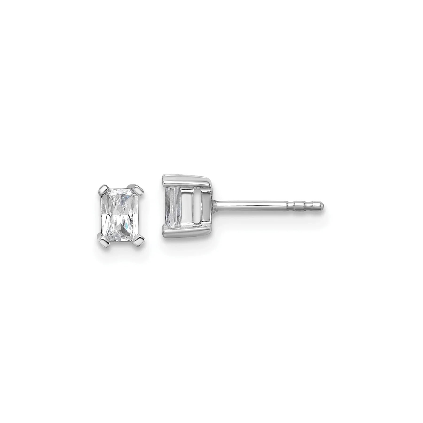 14k Gold Lab Grown Diamond Four Prong Stud Earrings - Fine Diamond