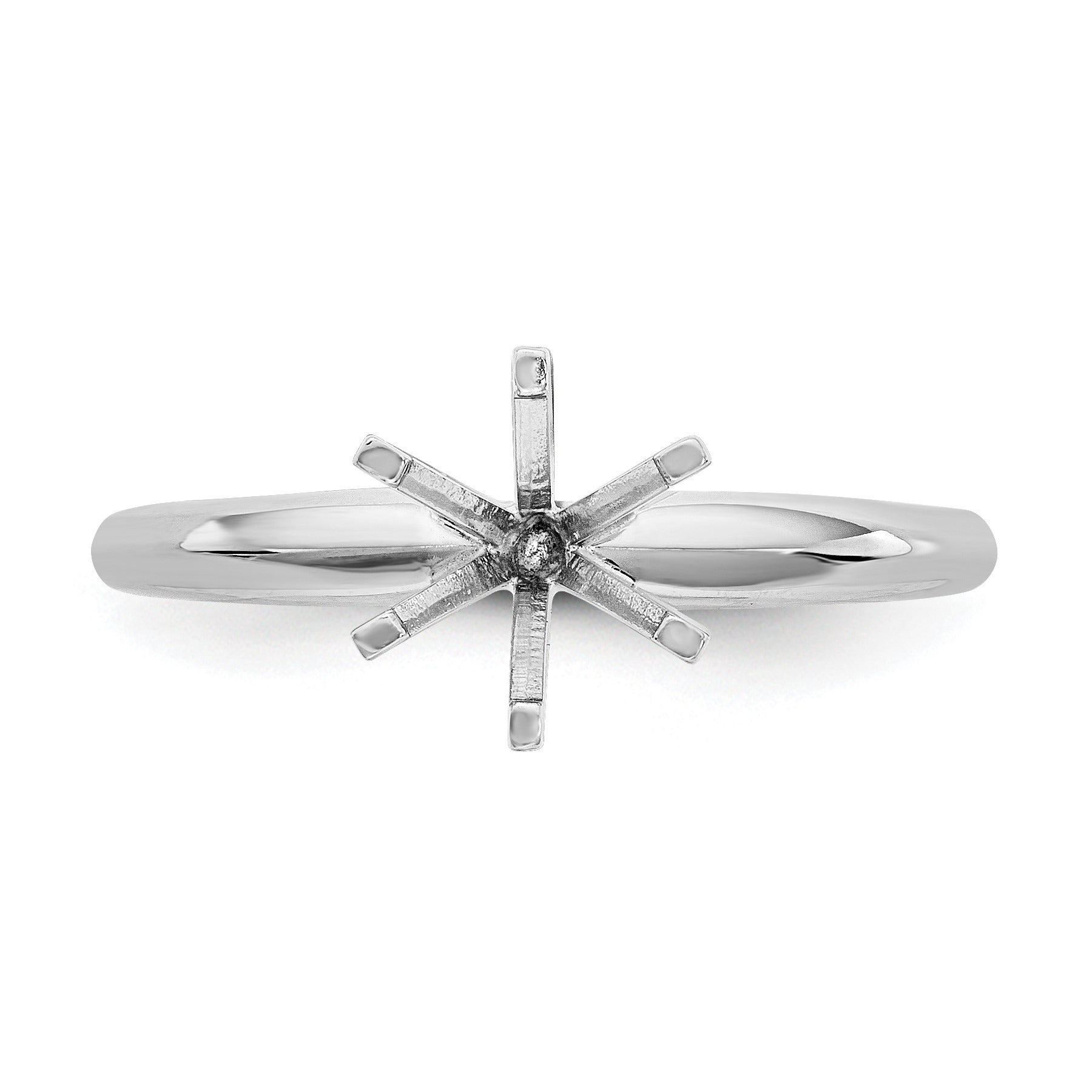 14k White Gold 1/2 carat Lightweight Knife Edge Ring Mounting