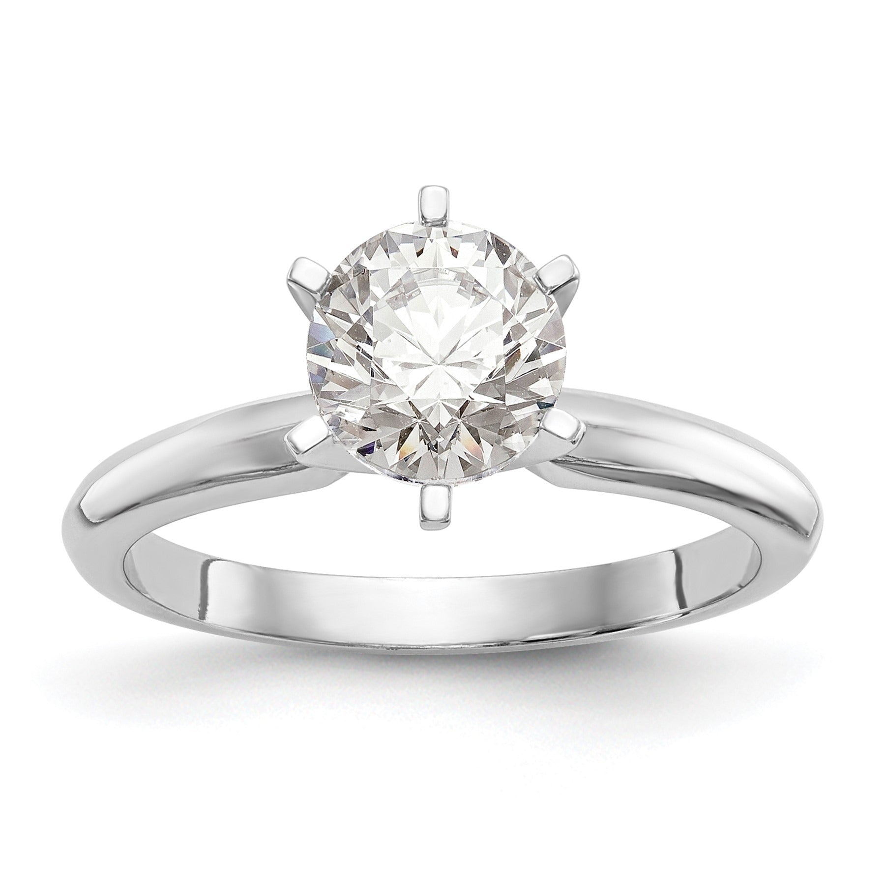 14k White Gold 1/2 carat Lightweight Knife Edge Ring Mounting