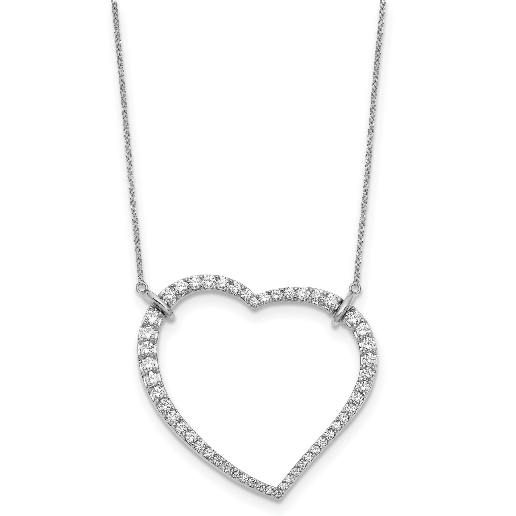Lab Grown Diamond Open Heart Necklace