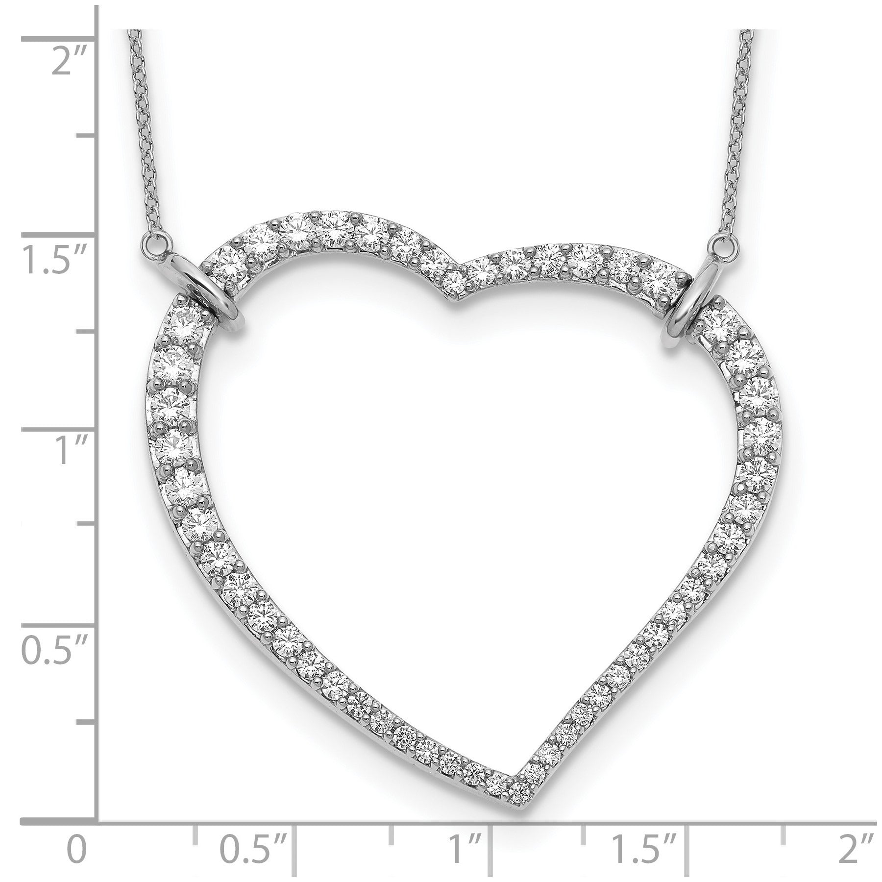 Lab Grown Diamond Open Heart Necklace