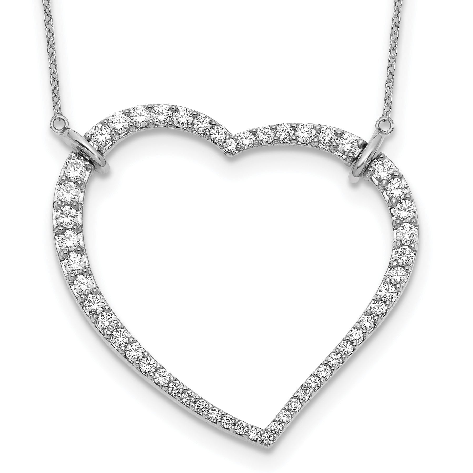 Lab Grown Diamond Open Heart Necklace