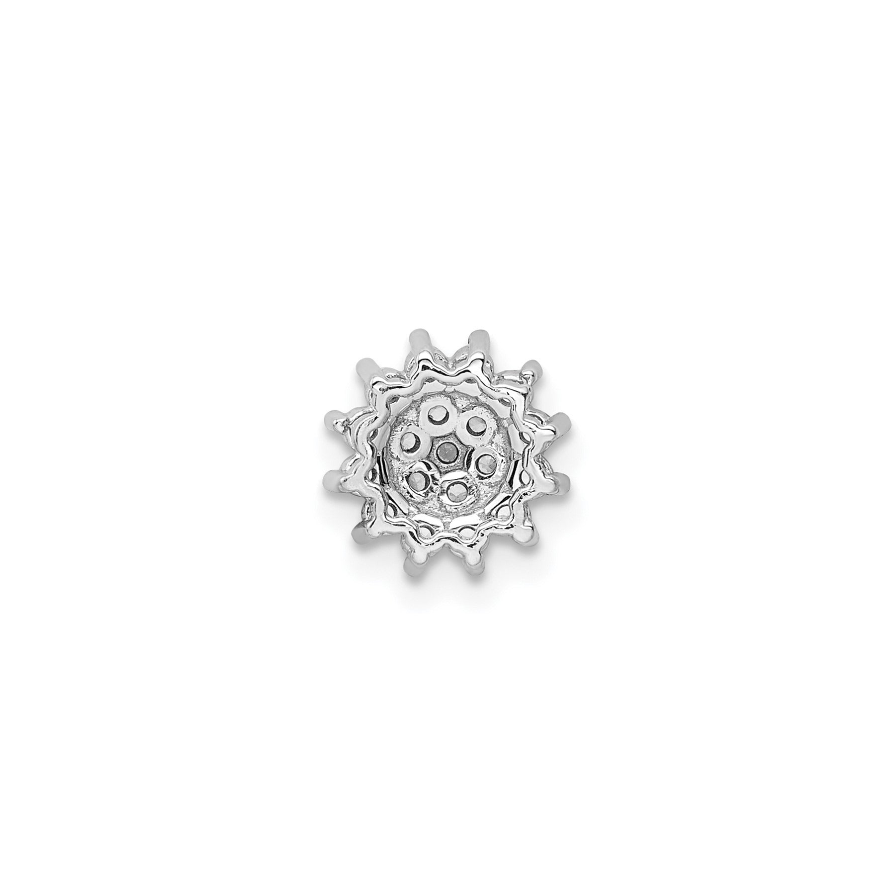 14k Gold 1/4 carat Lab Grown Diamond Cluster Chain Slide Pendant
