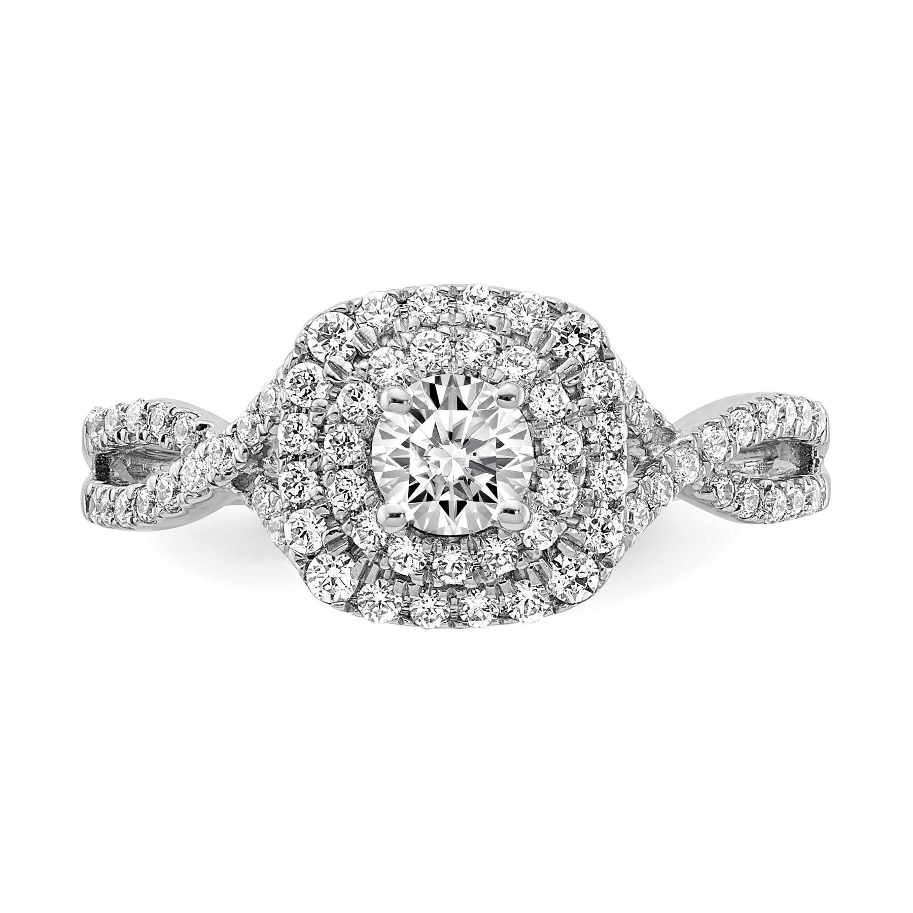 Lab Grown Diamond Double Halo Engagement Ring