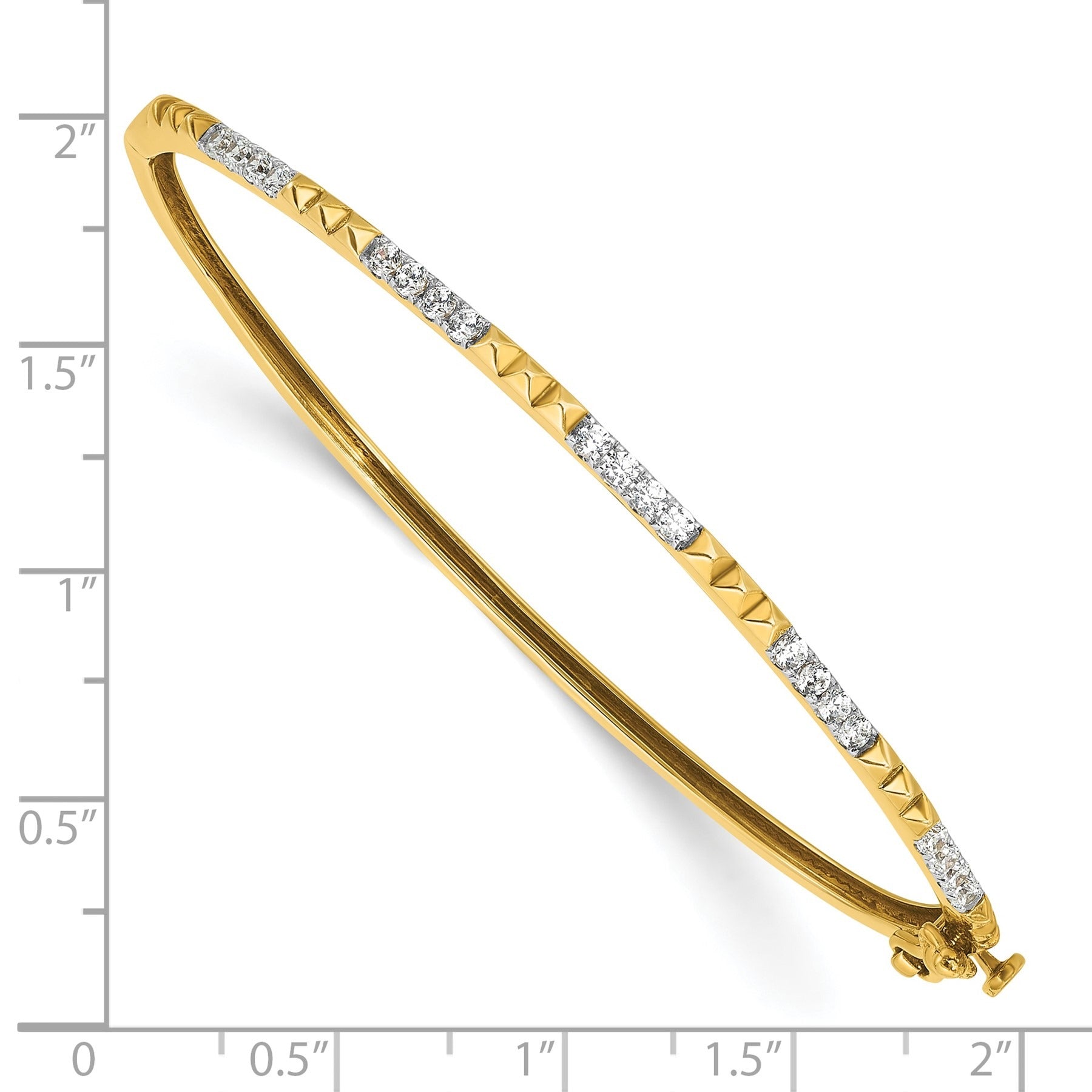 14K Gold Lab Grown Diamond Bangle Bracelets