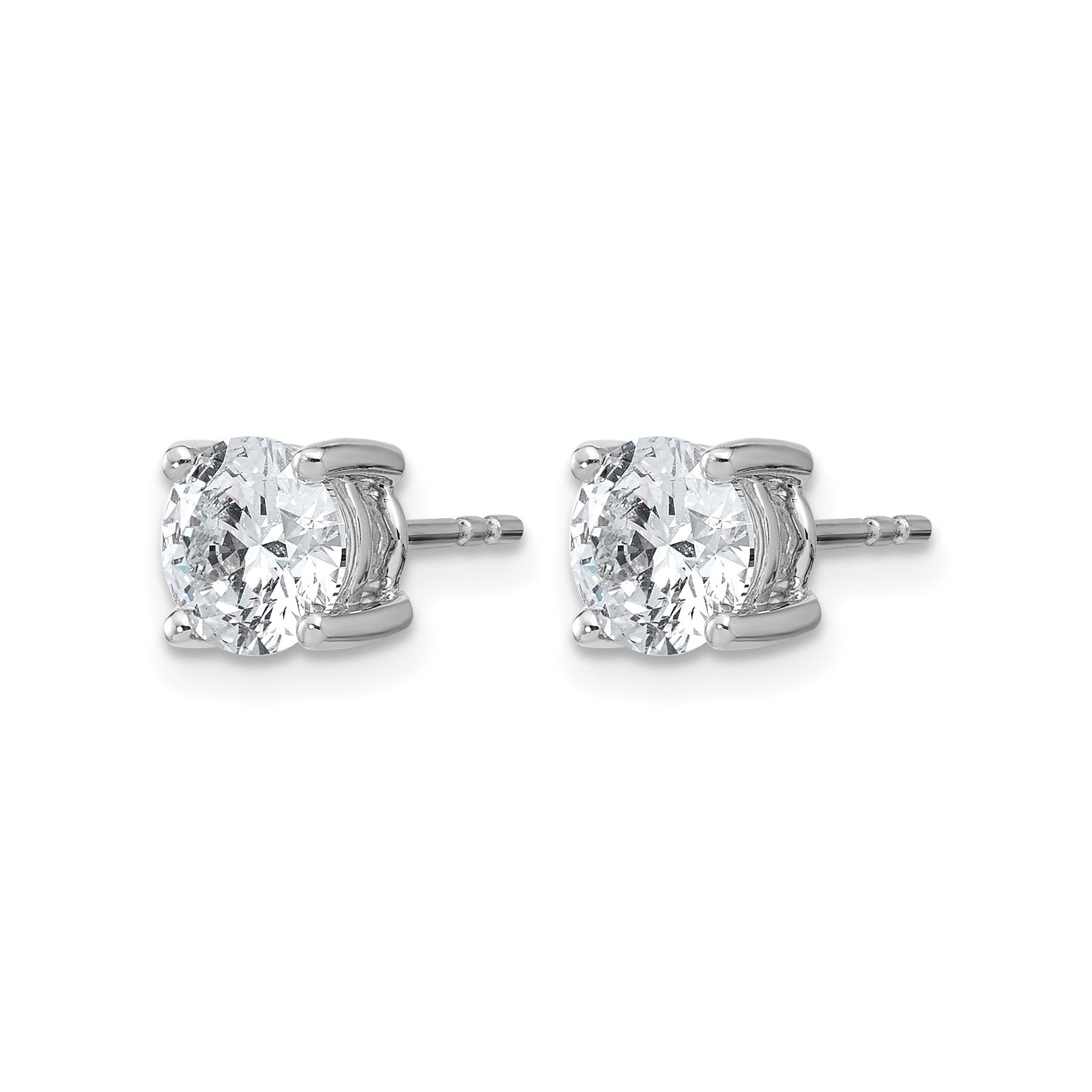 14K Gold Lab Grown Diamond Complete Post and Push Back Stud Earrings