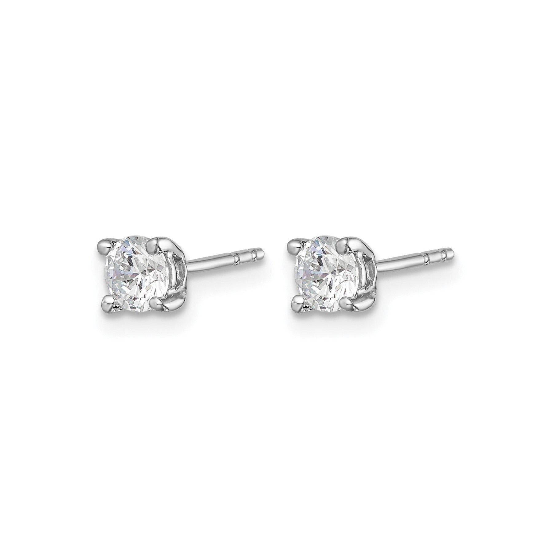 14k White Gold Lab Grown Diamond Stud Earrings 0.5 Ct