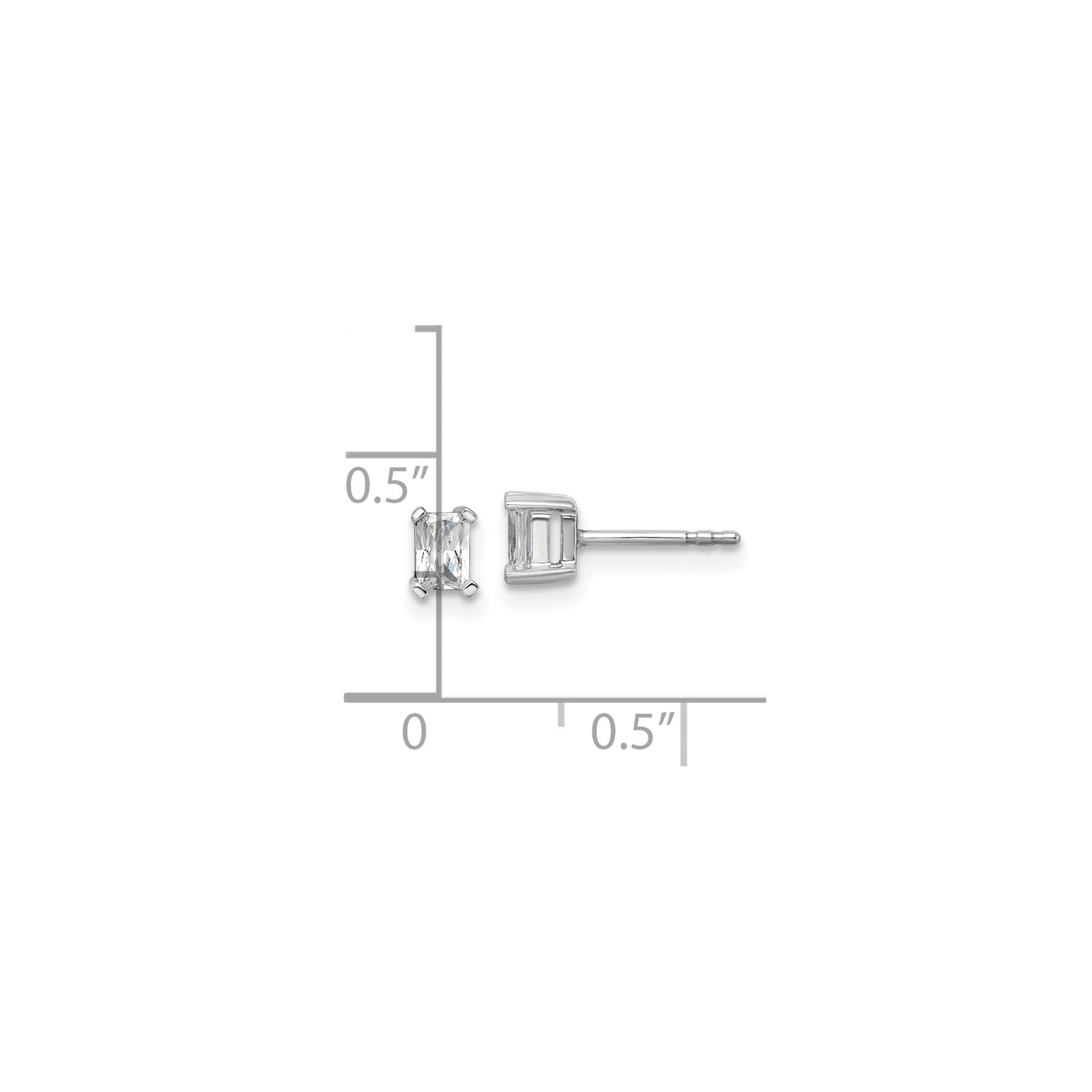 14k Gold Lab Grown Diamond Four Prong Stud Earrings