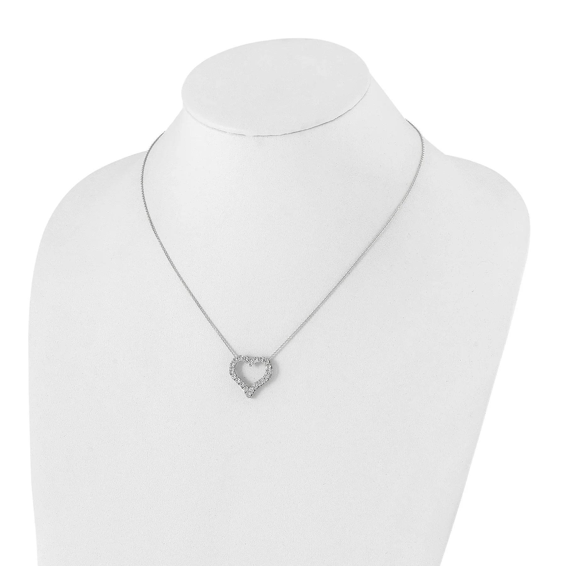 Lab Grown Diamond Open Heart Necklace Gold - Fine Diamond