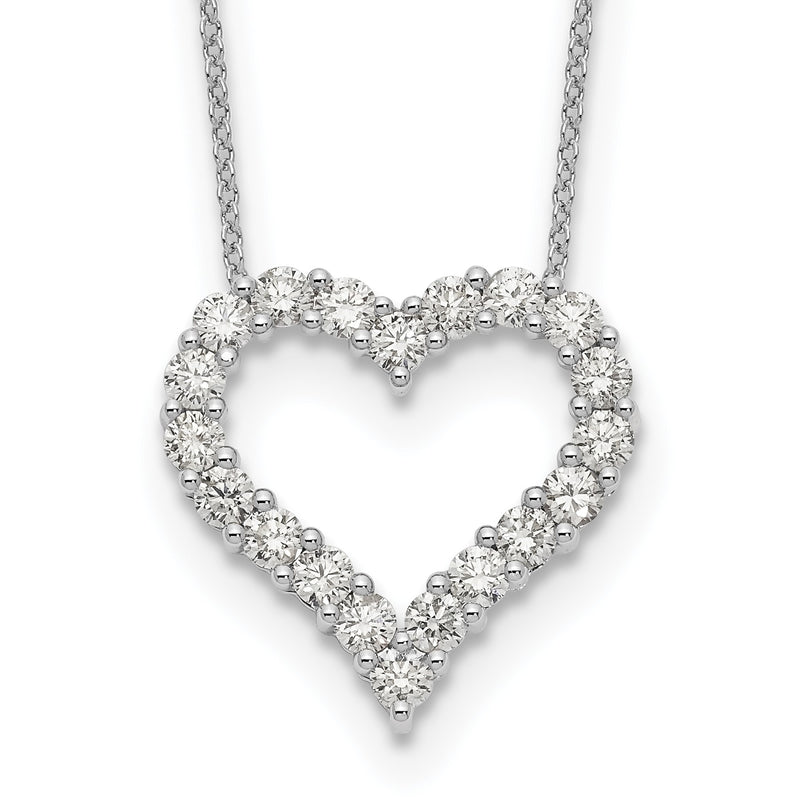Lab Grown Diamond Open Heart Necklace Gold