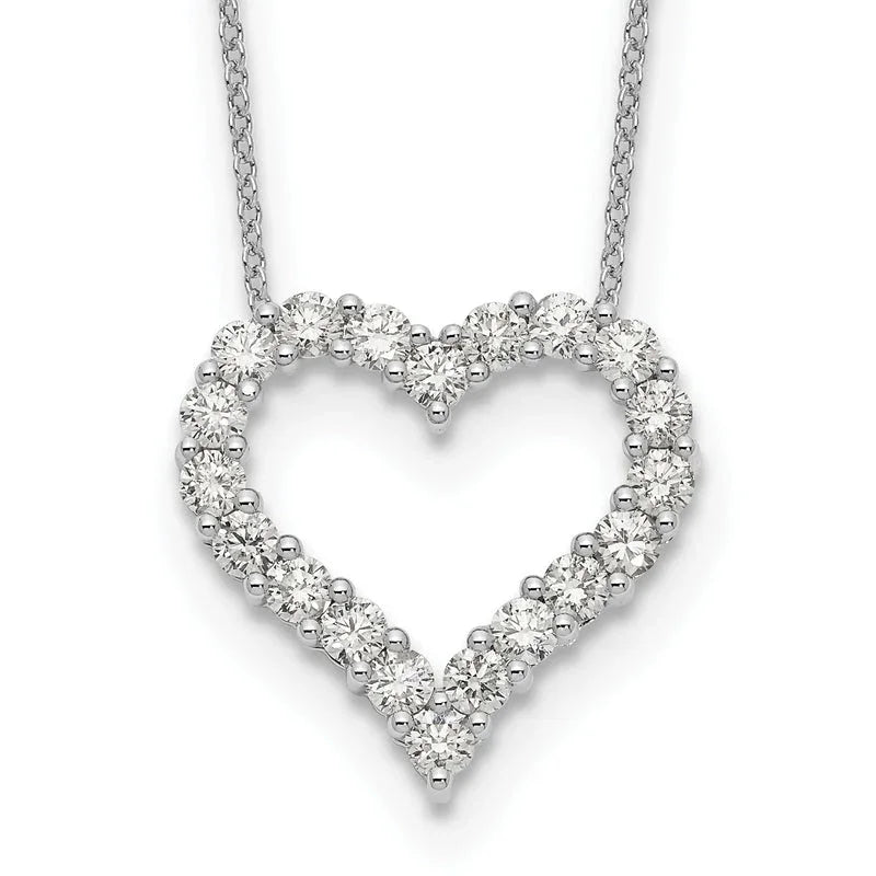 Lab Grown Diamond Open Heart Necklace Gold - Fine Diamond