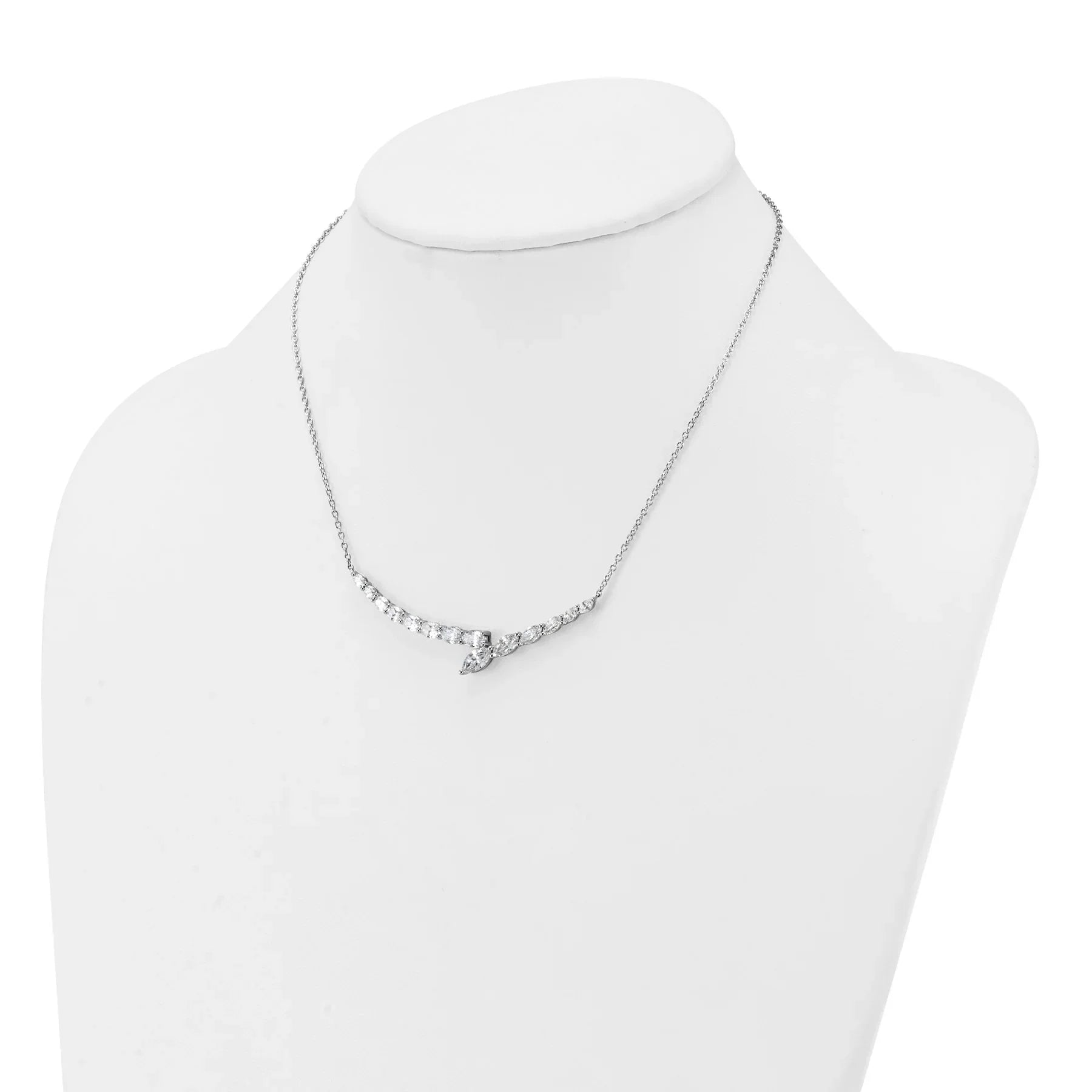 14k Lab Grown Diamond Fashion Bar Necklace - Fine Diamond