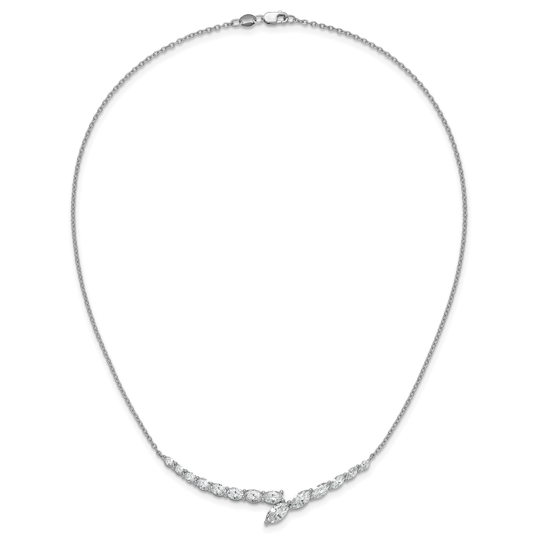 14k Lab Grown Diamond Fashion Bar Necklace 4 ctw