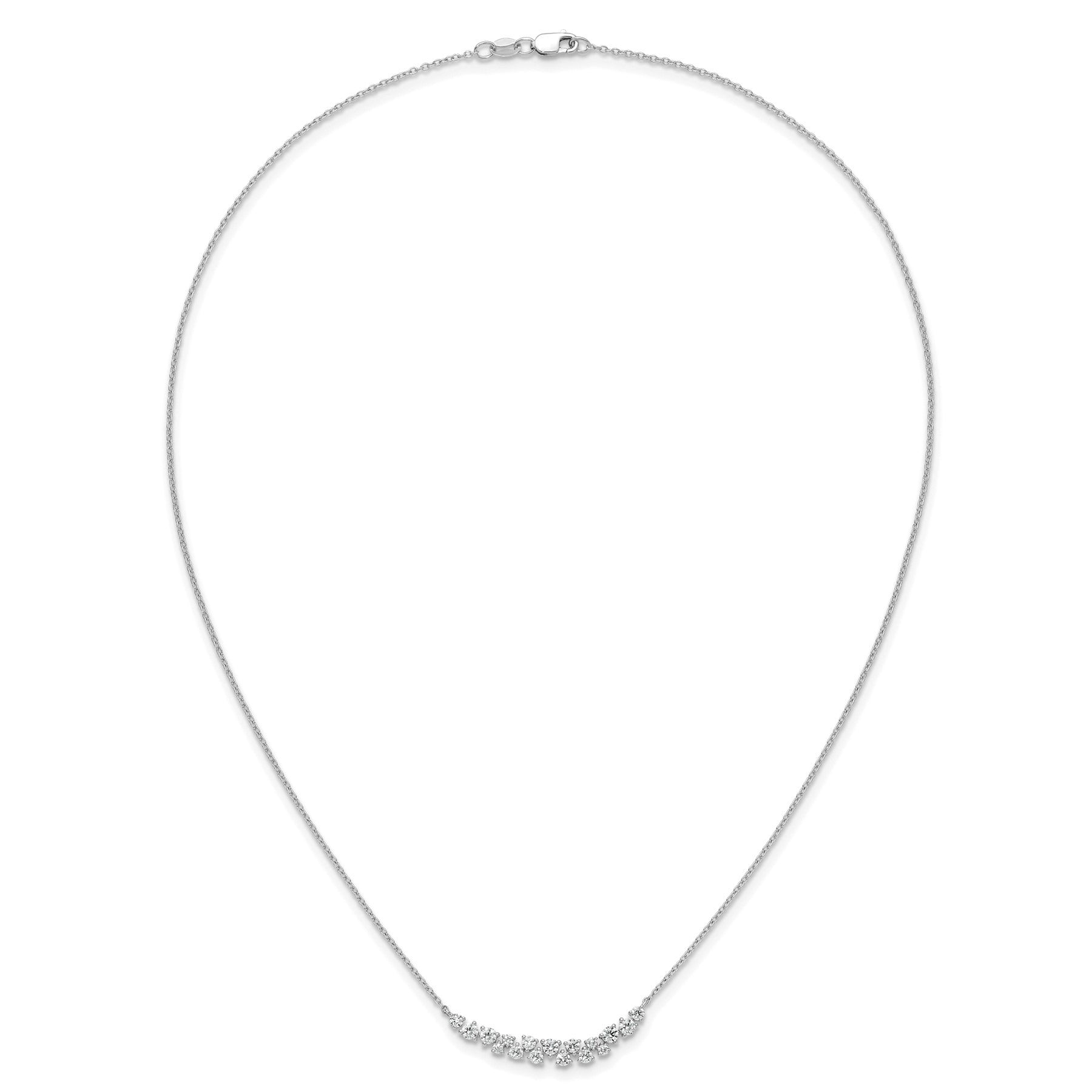 Lab Grown Diamond Fashion Bar Necklace 14k Gold