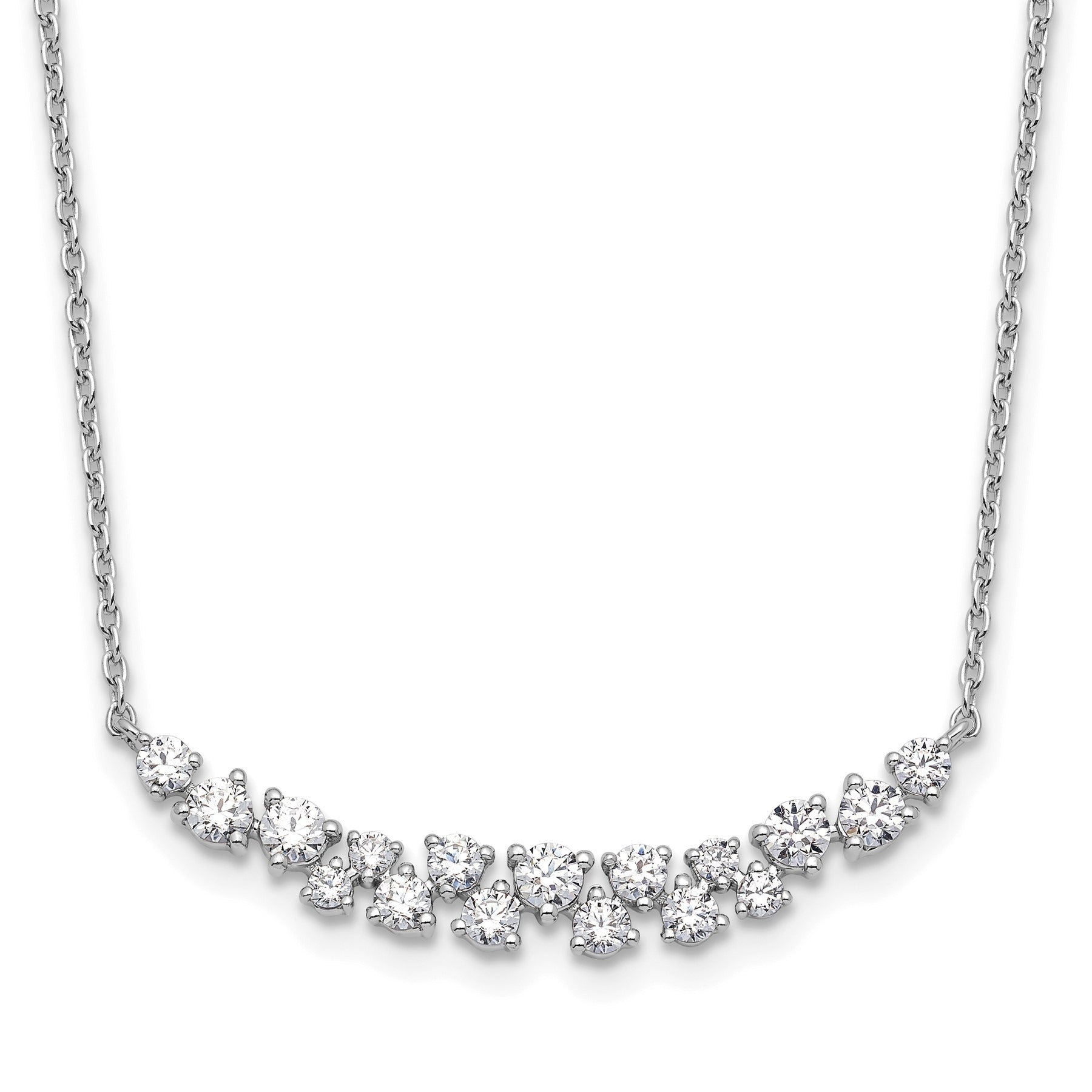 Lab Grown Diamond Fashion Bar Necklace 14k Gold
