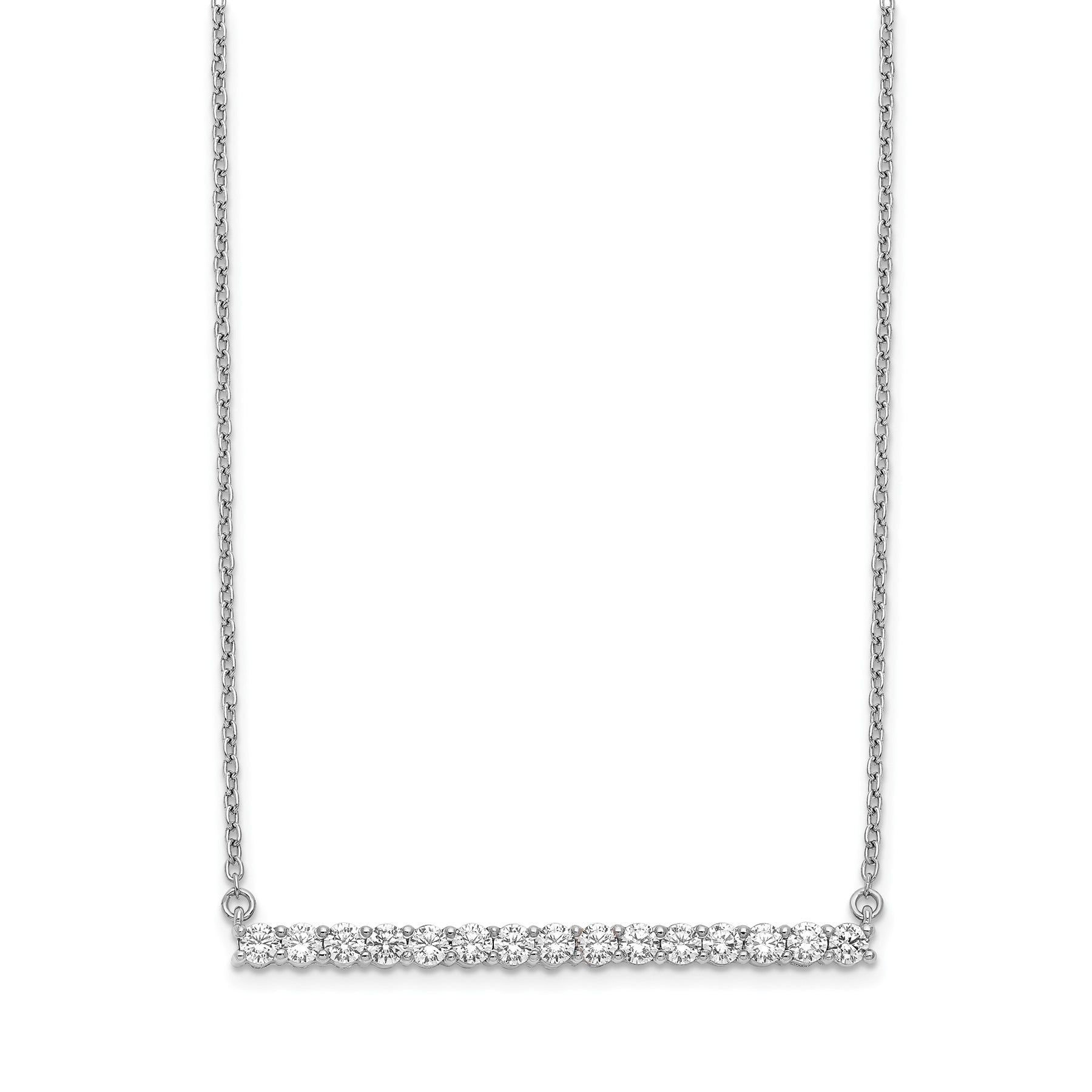 14K Gold Lab Grown Diamond Bar Necklace