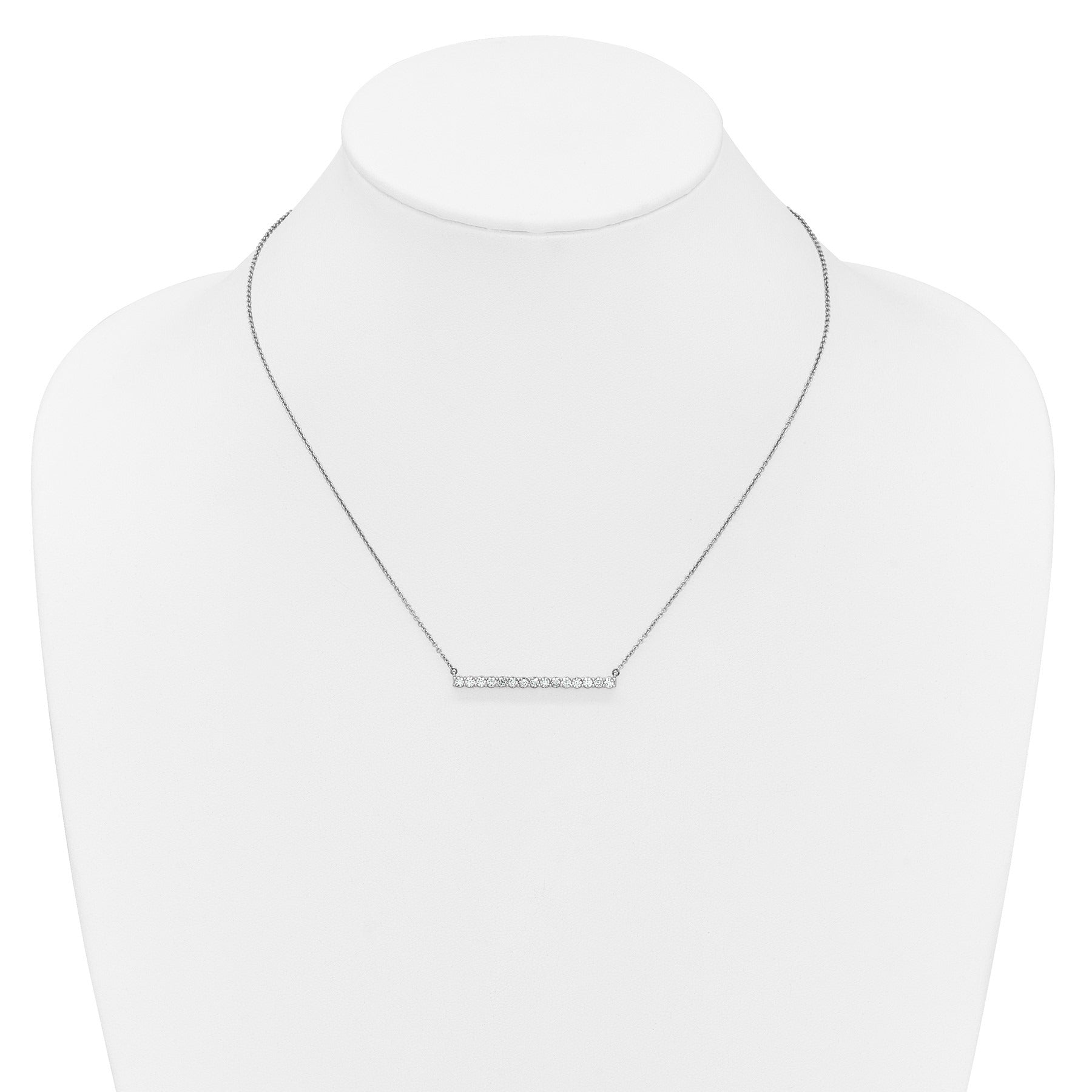 14K Gold Lab Grown Diamond Bar Necklace