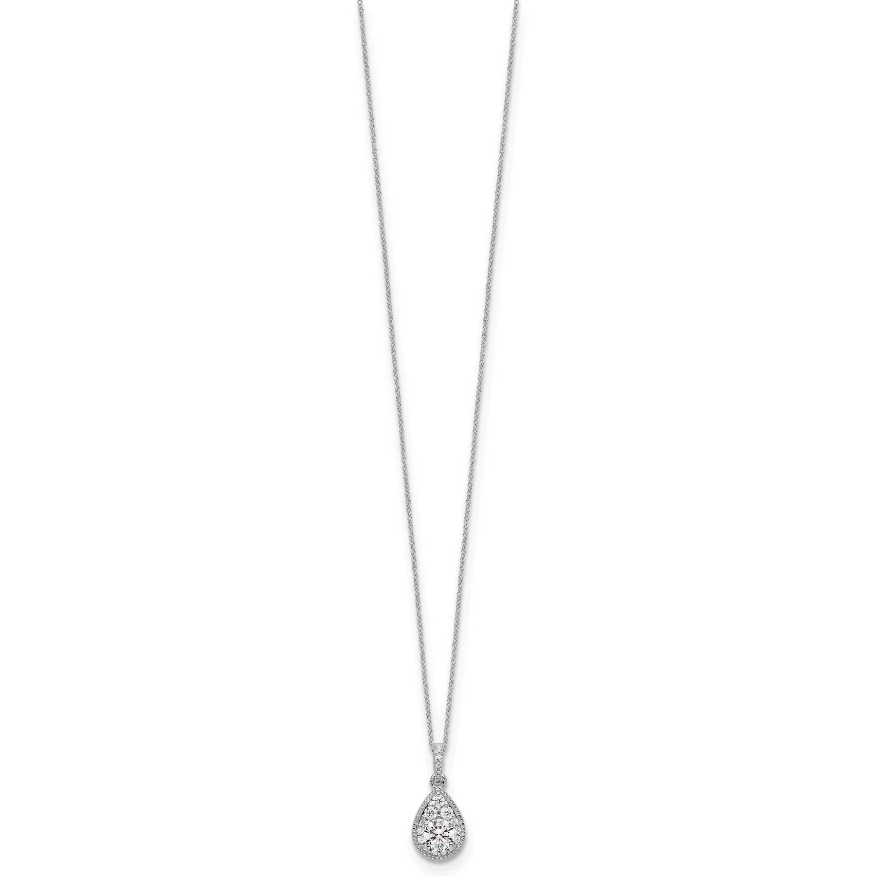 Lab Grown Diamond Teardrop Pendant Necklace Gold - Fine Diamond