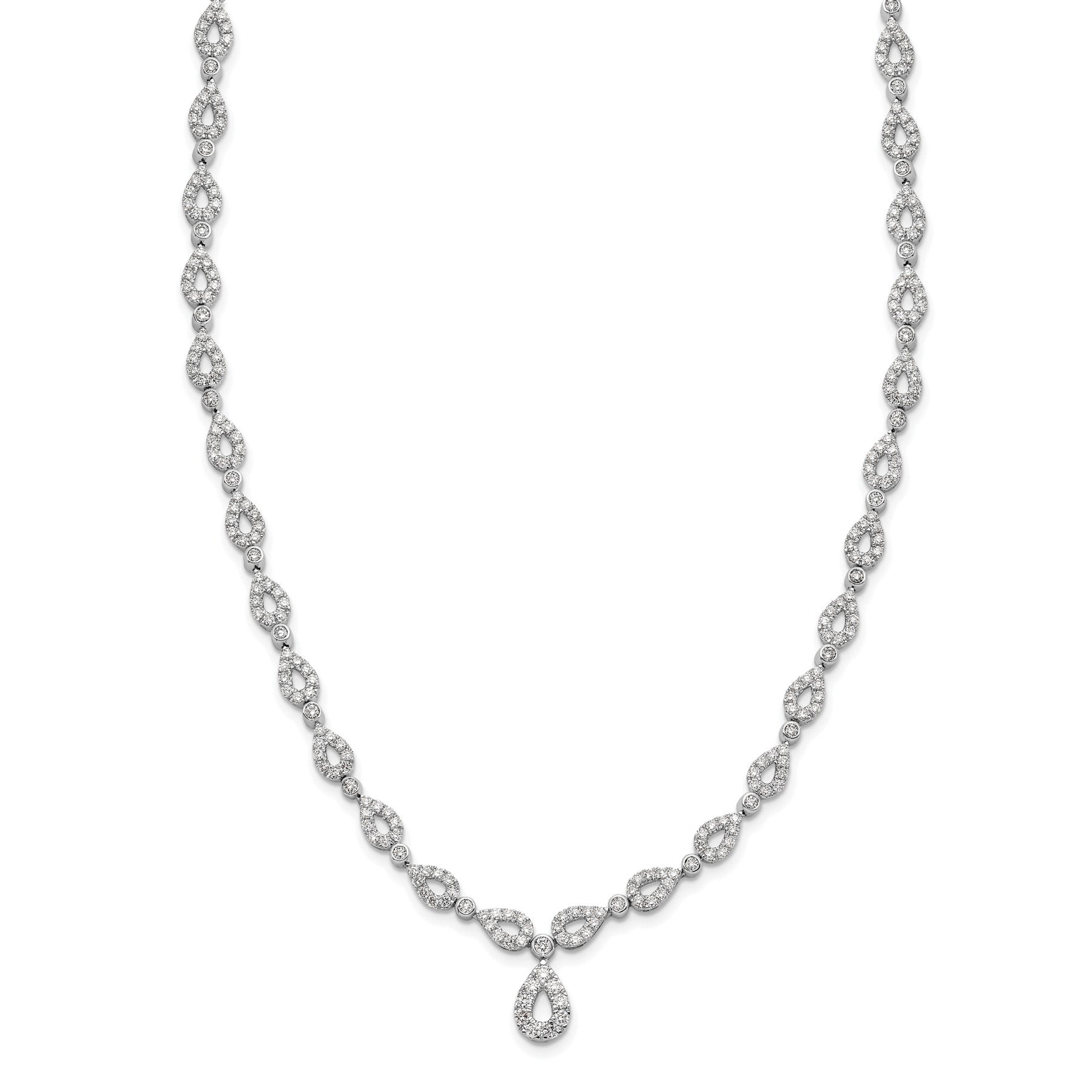 Lab Grown Diamond Fashion Teardrop Necklace 2 3/4 ctw
