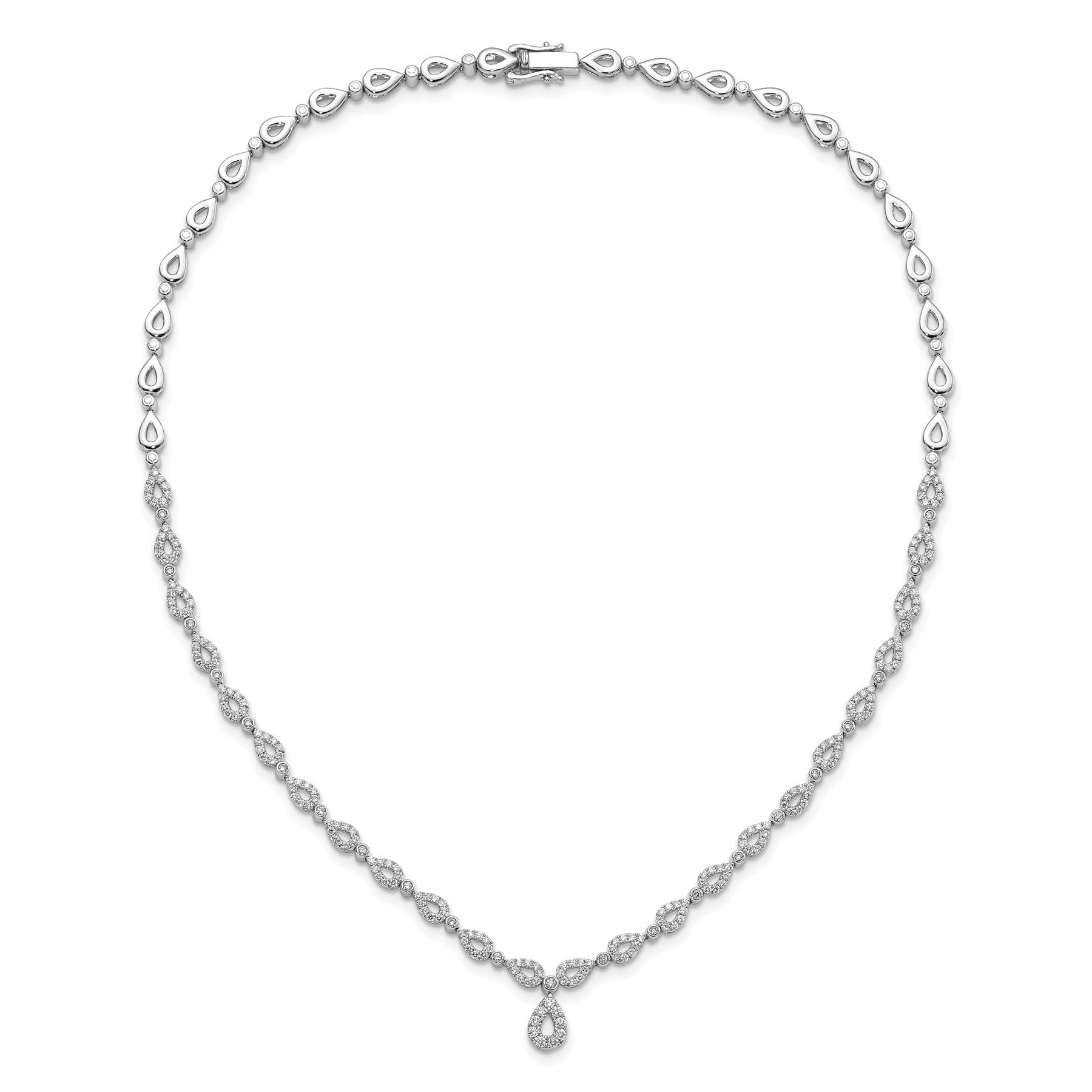 Lab Grown Diamond Fashion Teardrop Necklace 2 3/4 ctw