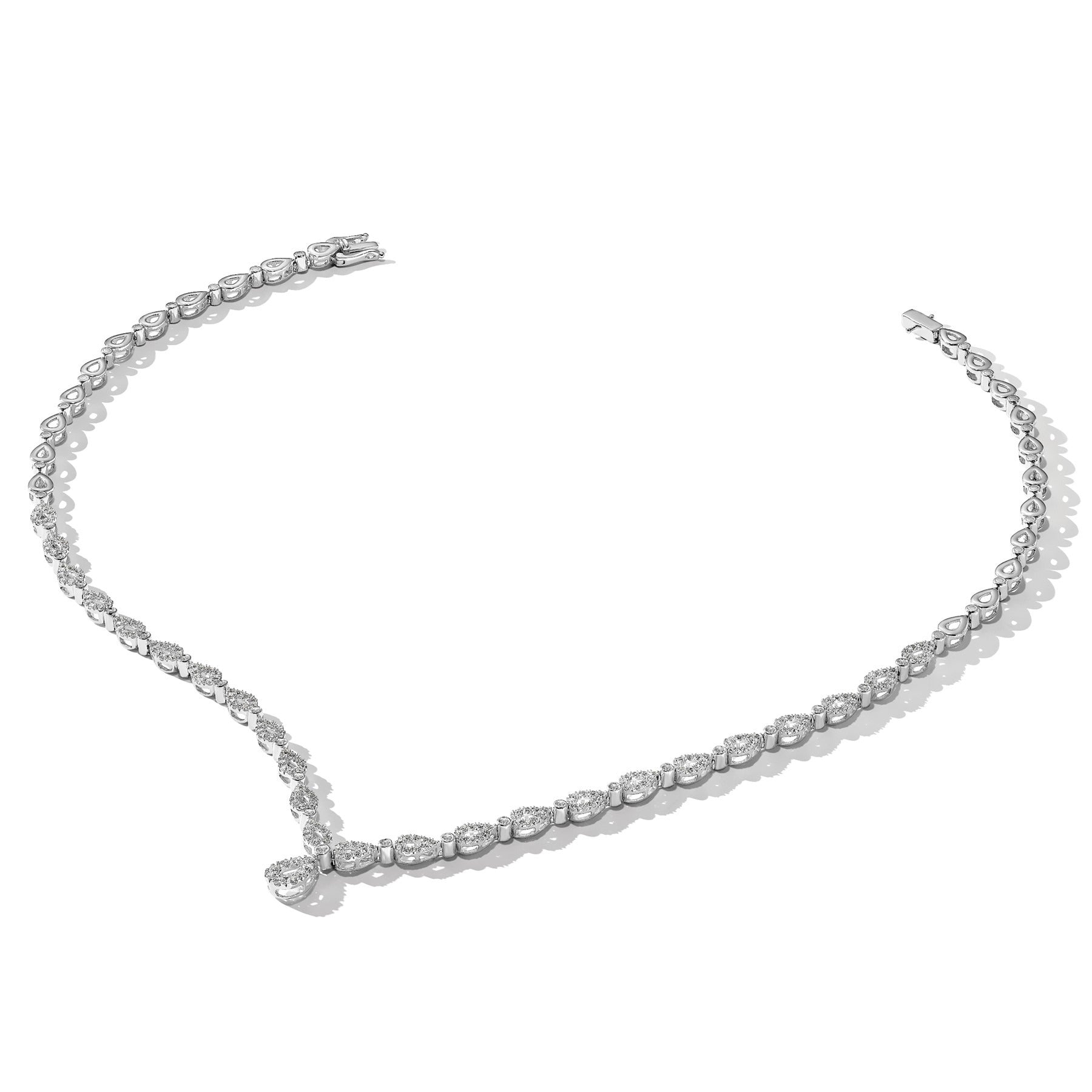 Lab Grown Diamond Fashion Teardrop Necklace 2 3/4 ctw