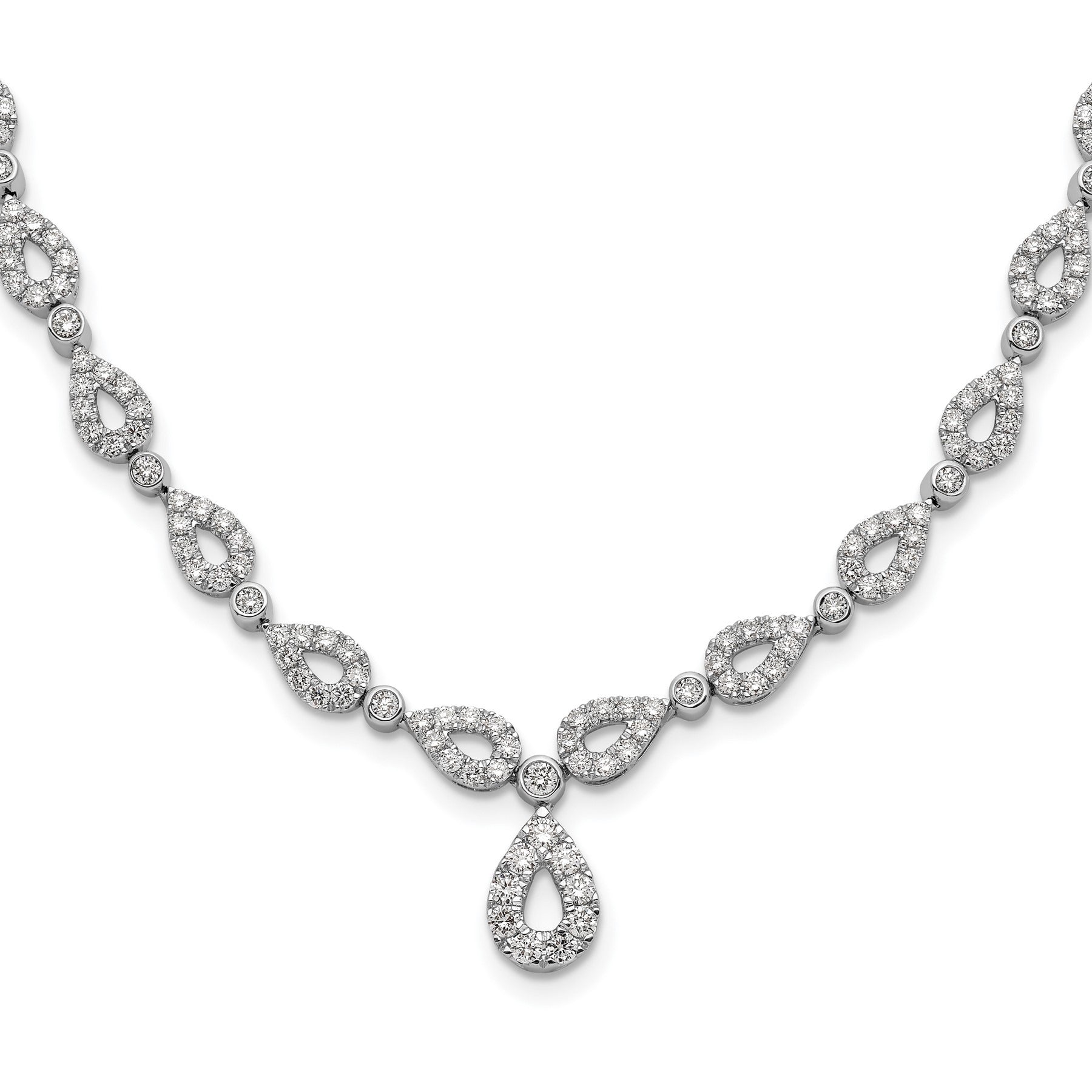 Lab Grown Diamond Fashion Teardrop Necklace 2 3/4 ctw