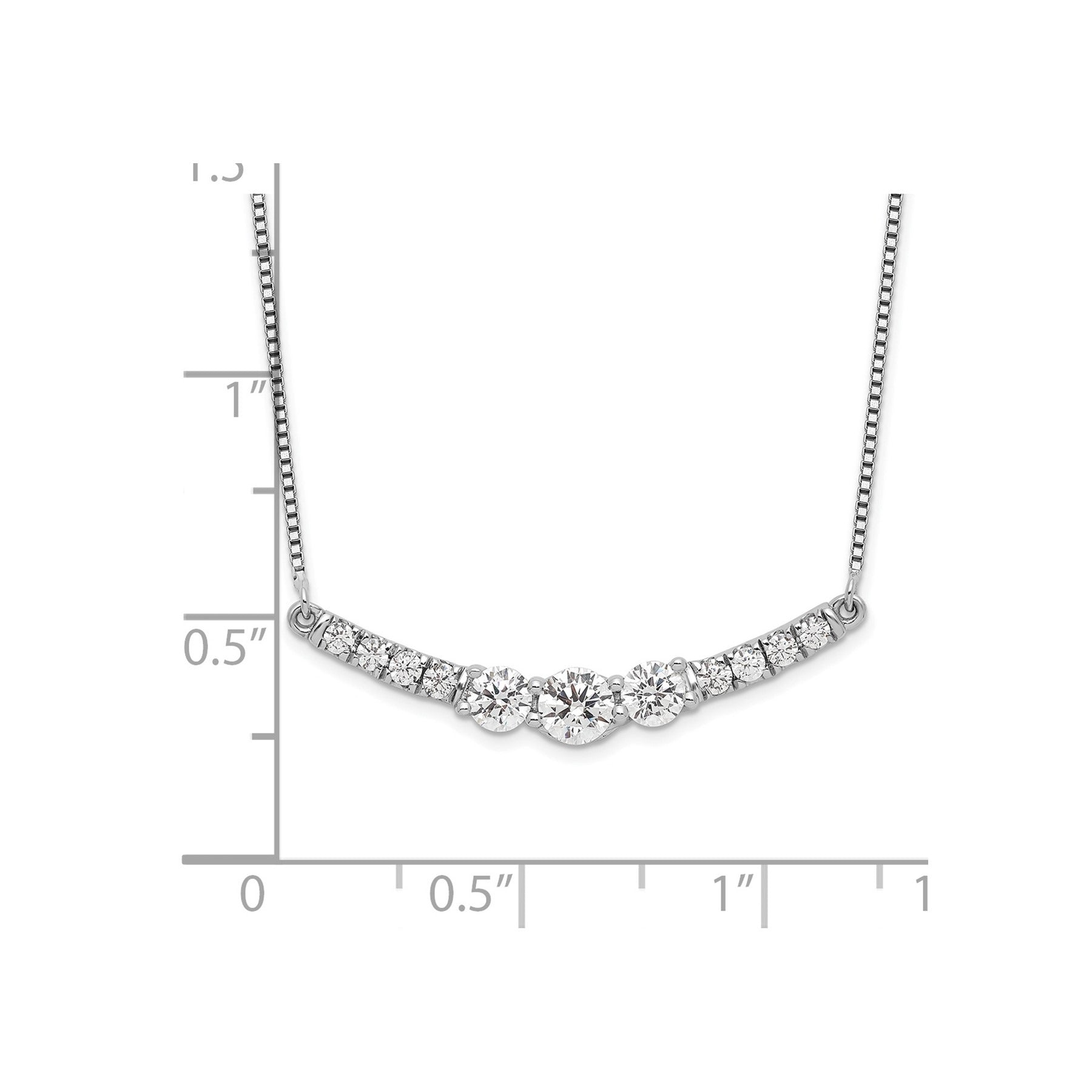 Lab Grown Diamond Complete Fashion Bar Necklace 3/4 ctw
