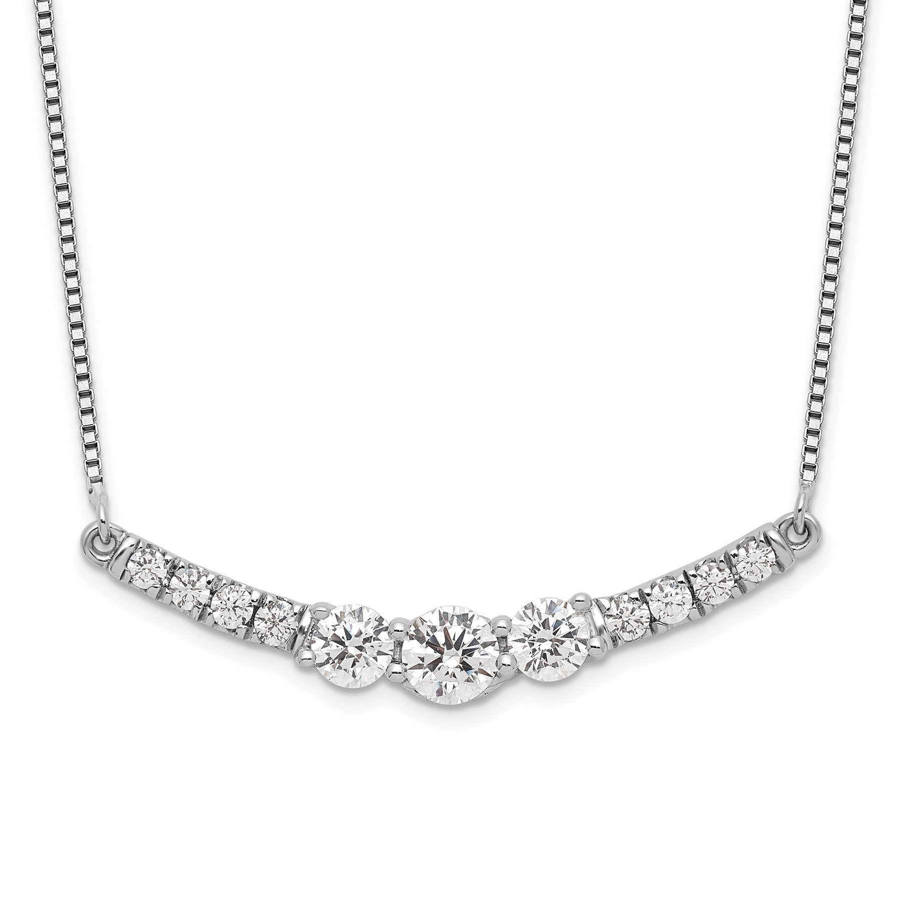 Lab Grown Diamond Complete Fashion Bar Necklace 3/4 ctw