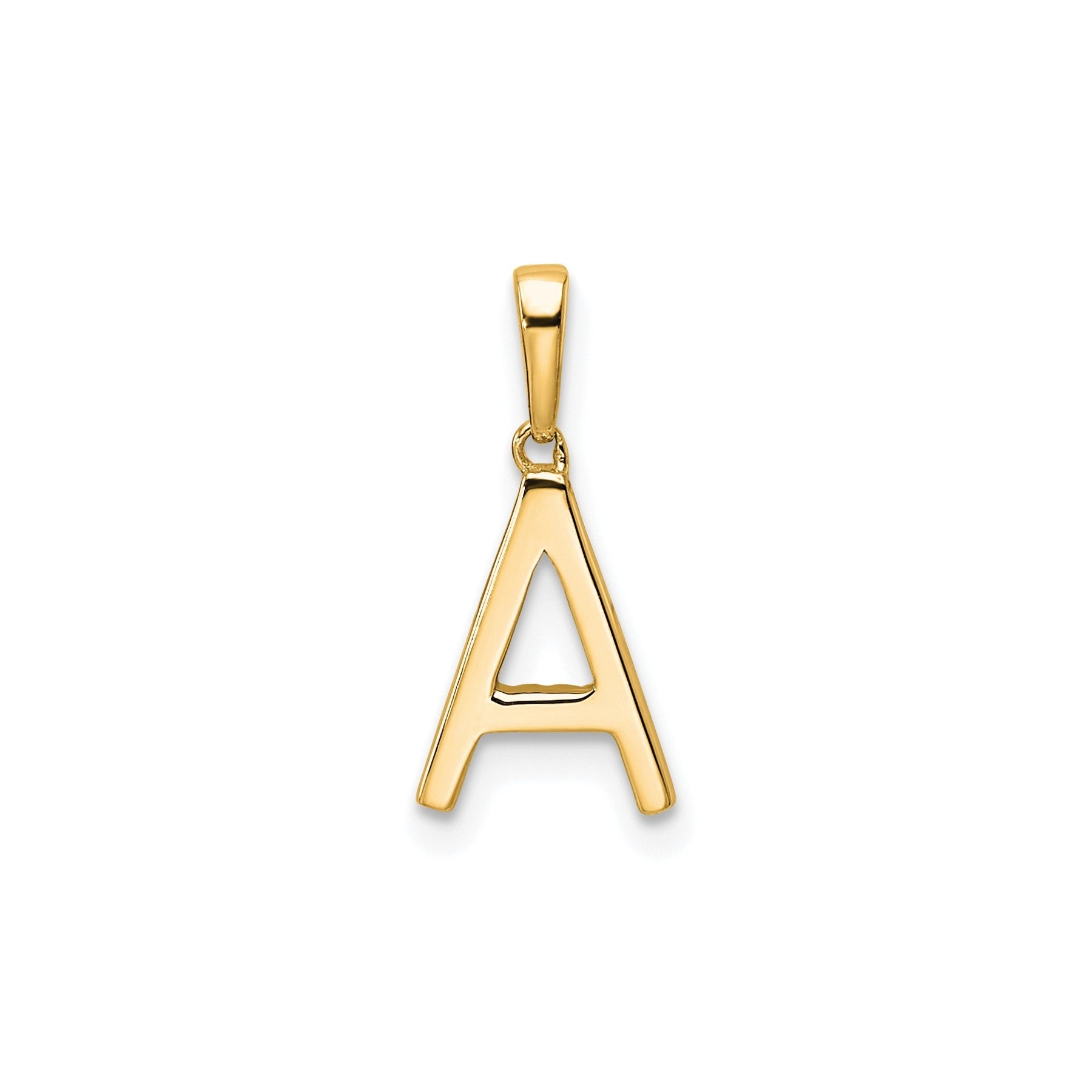 14K Gold Letter Initial Pave Diamond Pendant