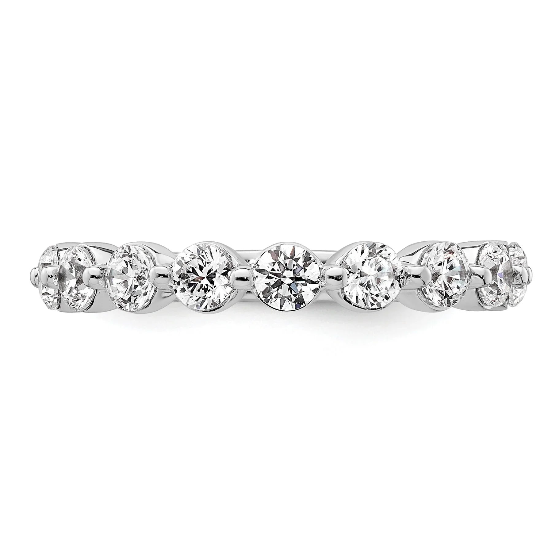 14K White Gold Lab Grown Round Diamond Wedding Ring 1.5 Ct - Fine Diamond