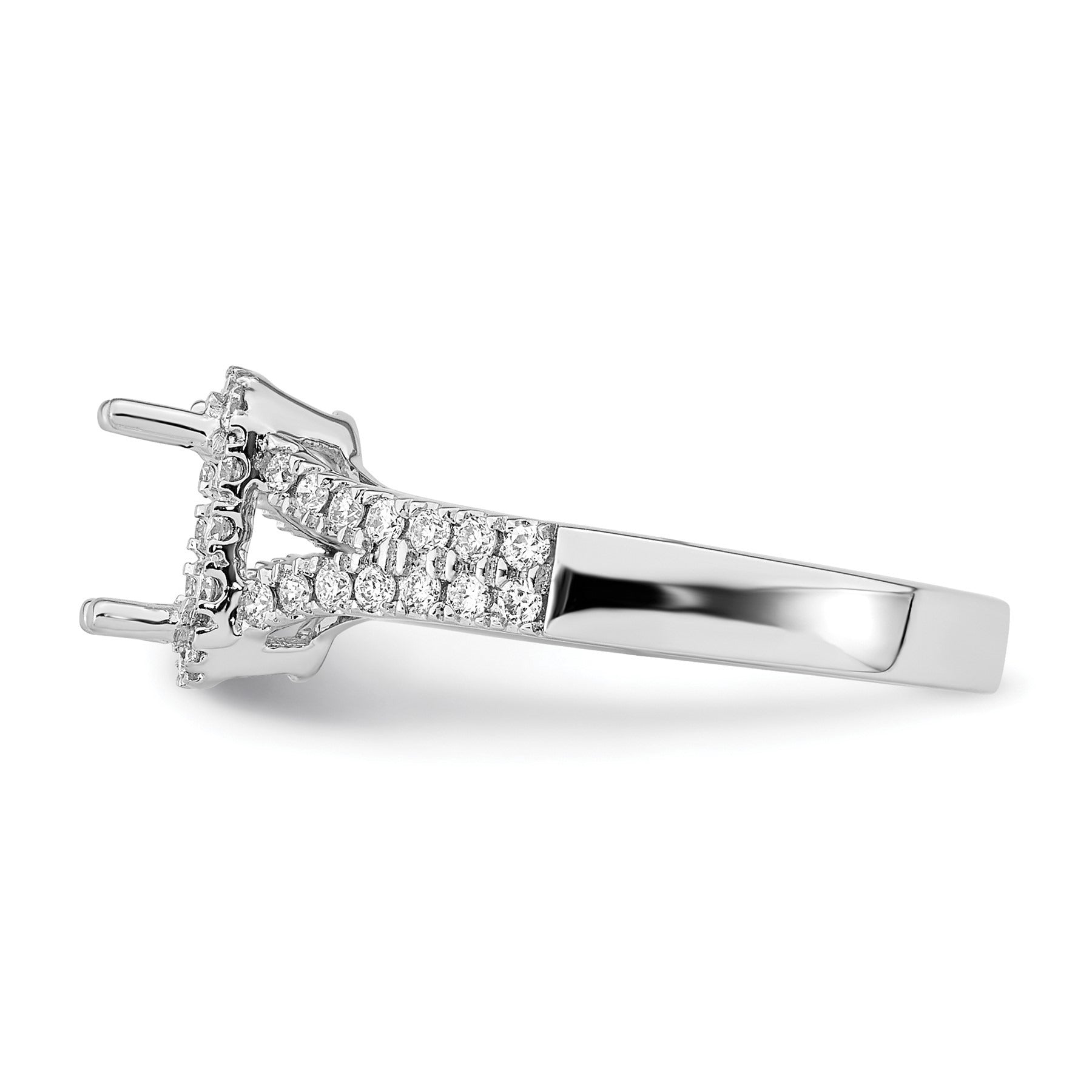Lab Grown Emerald-Cut Diamond Halo Engagement Rings