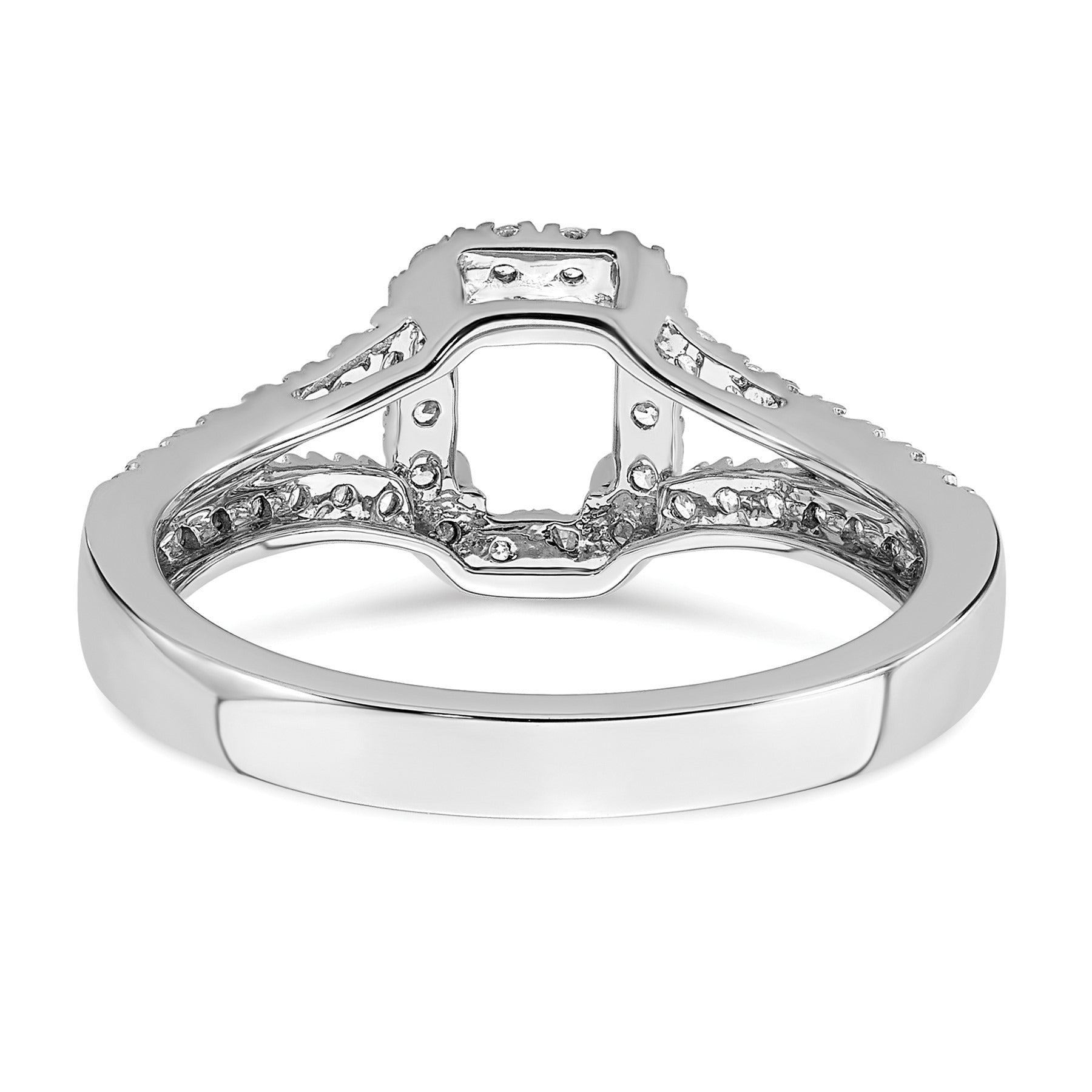 Lab Grown Emerald-Cut Diamond Halo Engagement Rings
