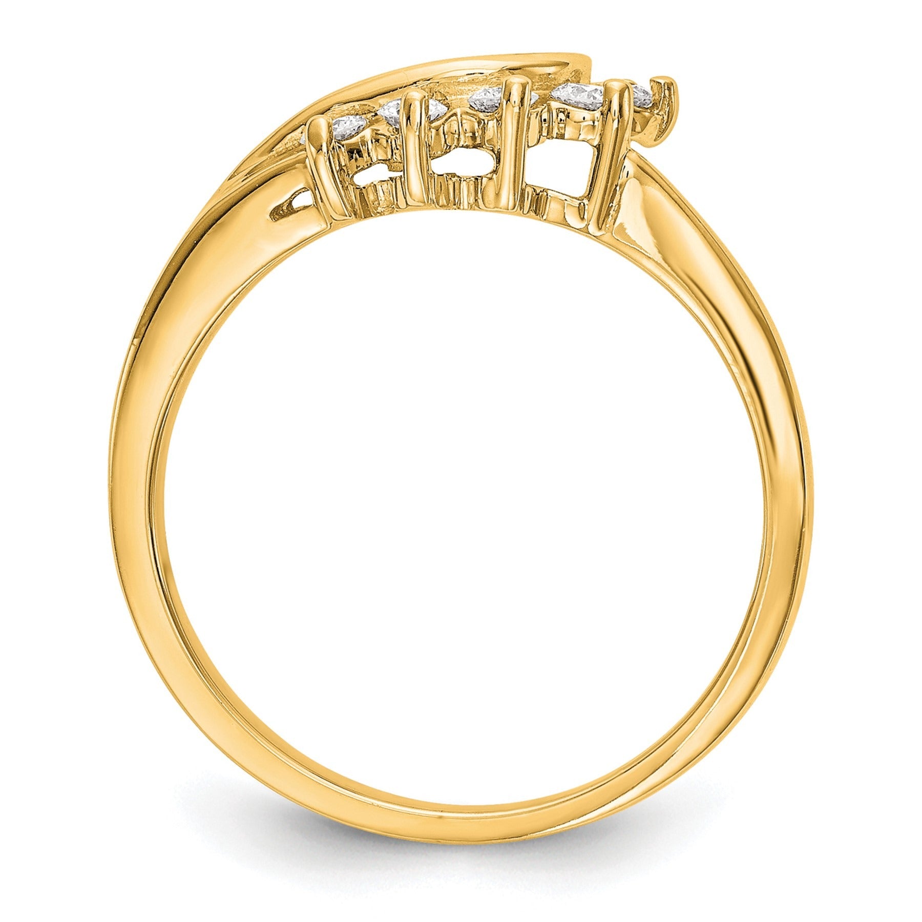 14K Yellow Gold Lab Diamond Wrap Enhancer Ring