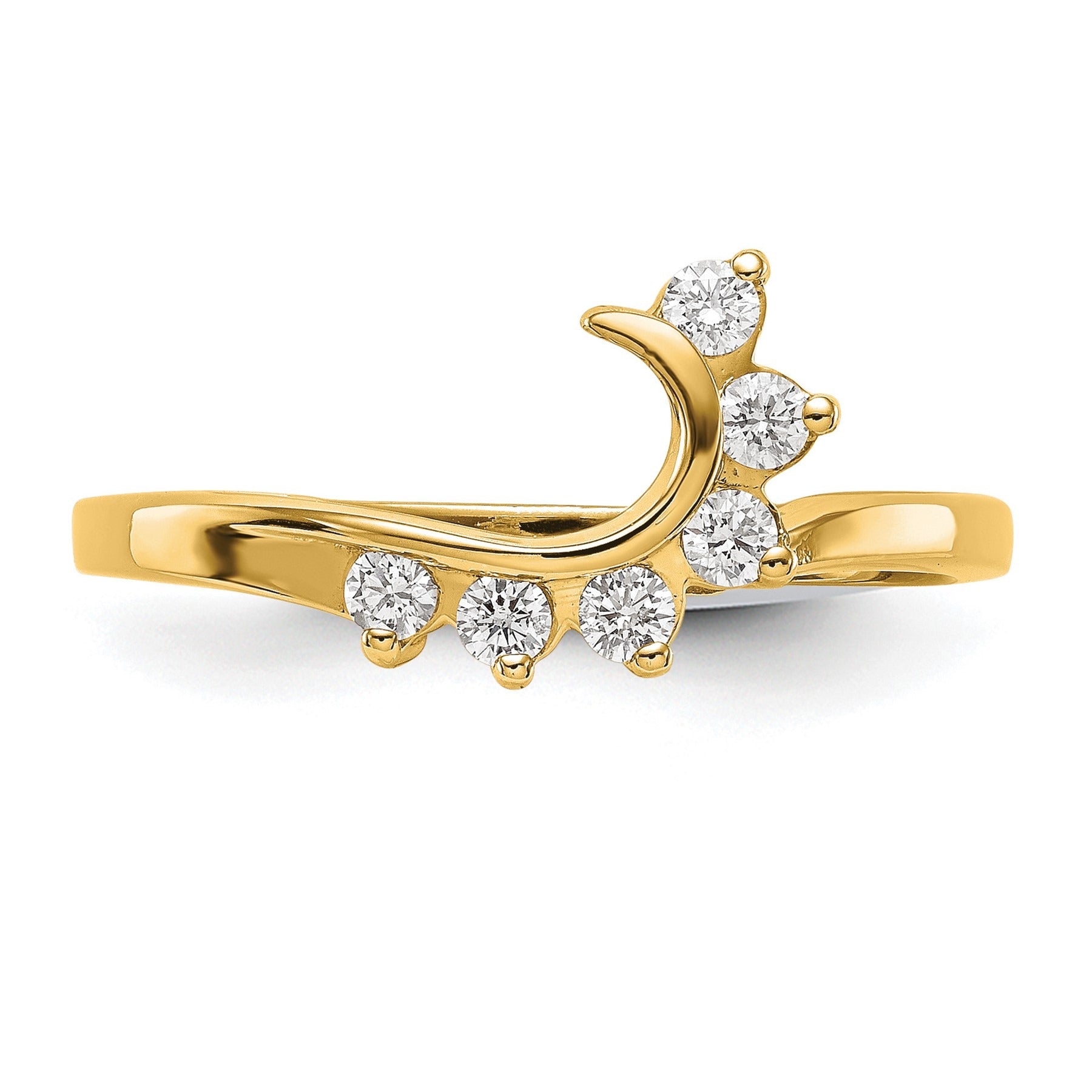 14K Yellow Gold Lab Diamond Wrap Enhancer Ring