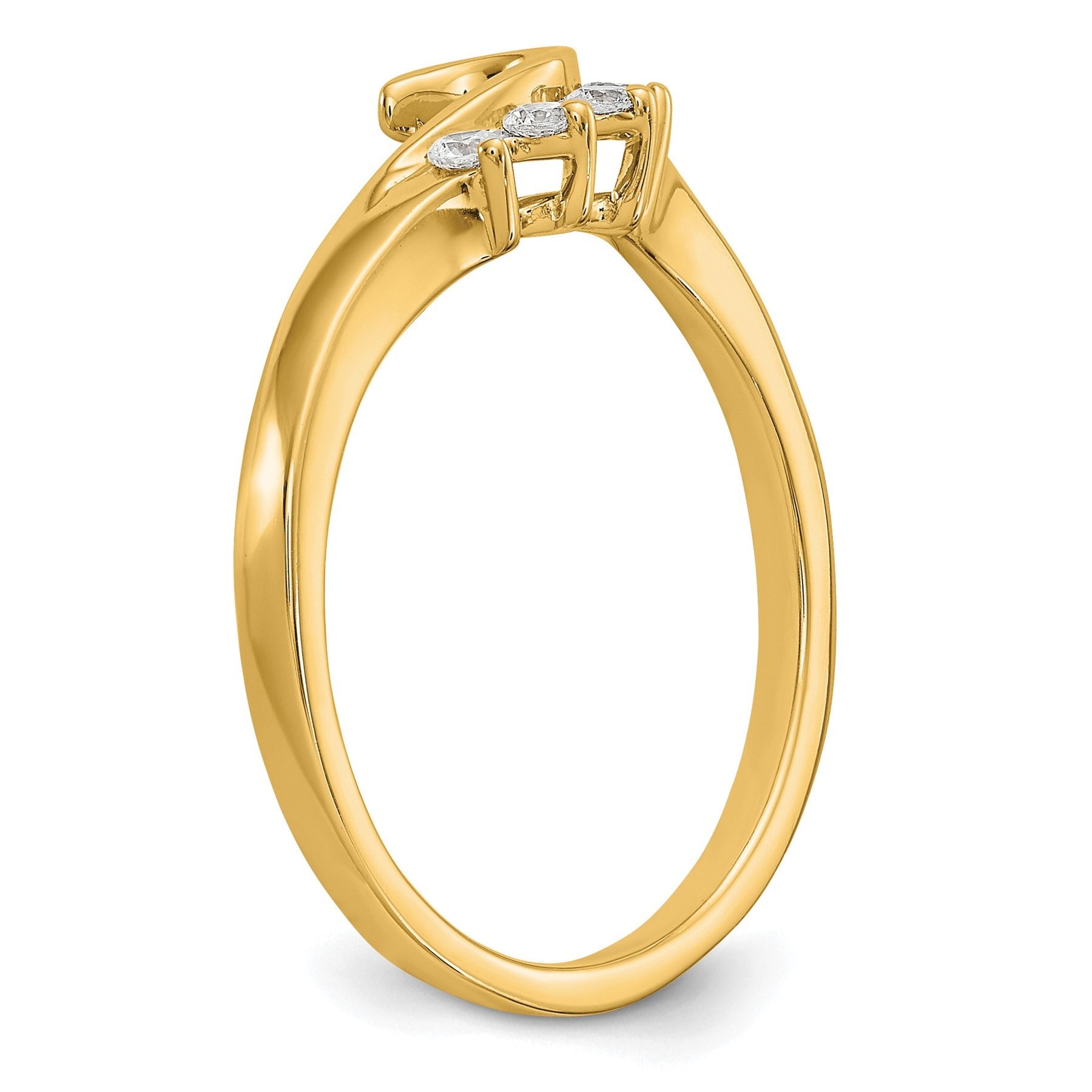 14K Yellow Gold Lab Diamond Wrap Enhancer Ring