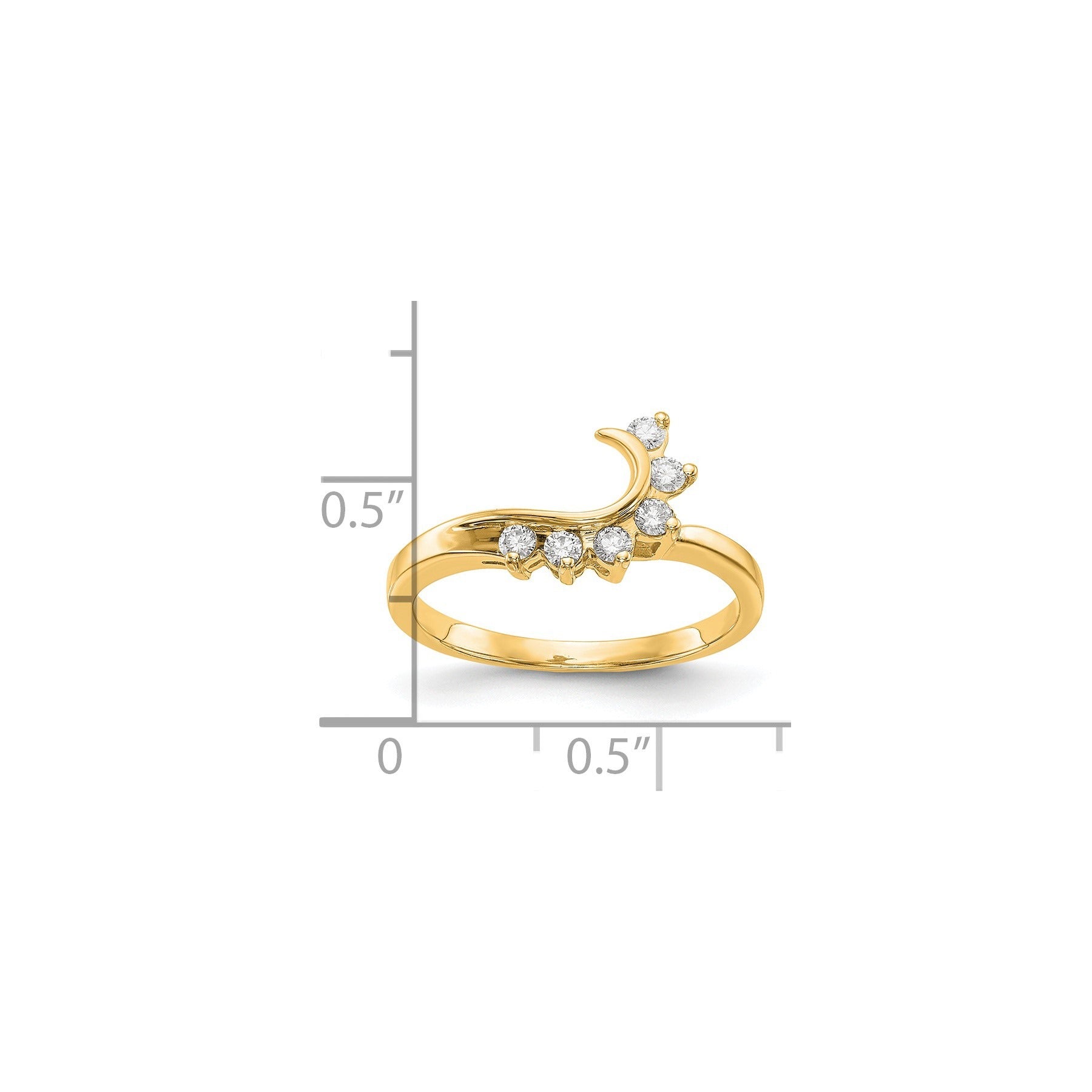 14K Yellow Gold Lab Diamond Wrap Enhancer Ring
