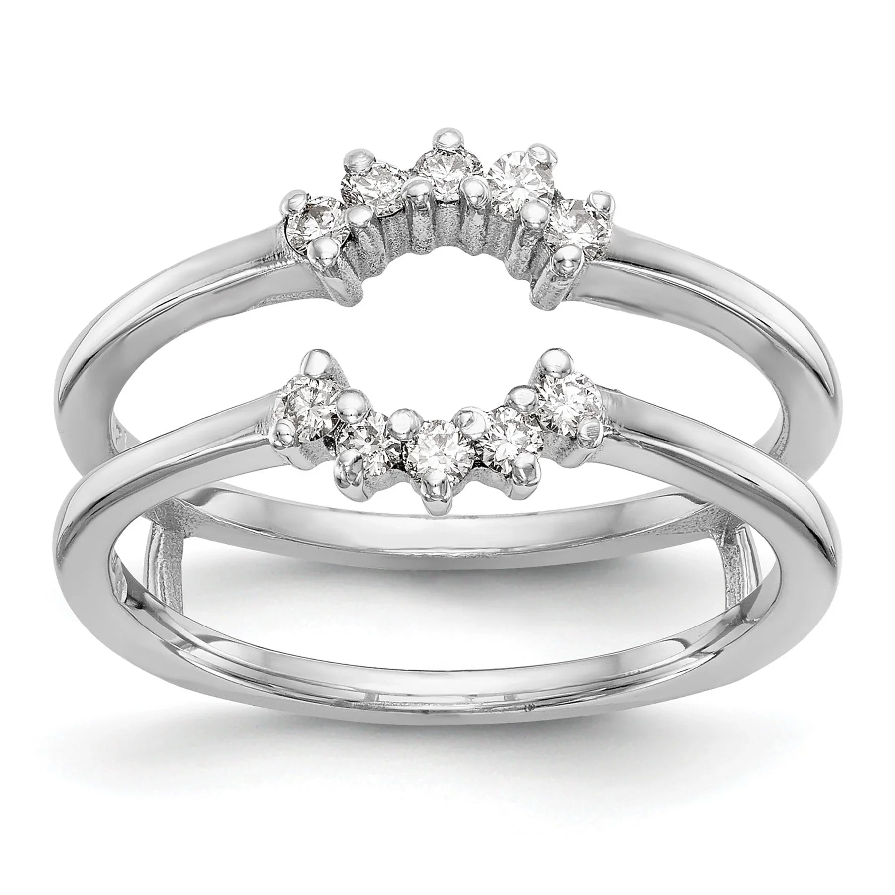 14k White Gold Lab Grown Diamond Ring Guards 0.2 Ct. - Fine Diamond