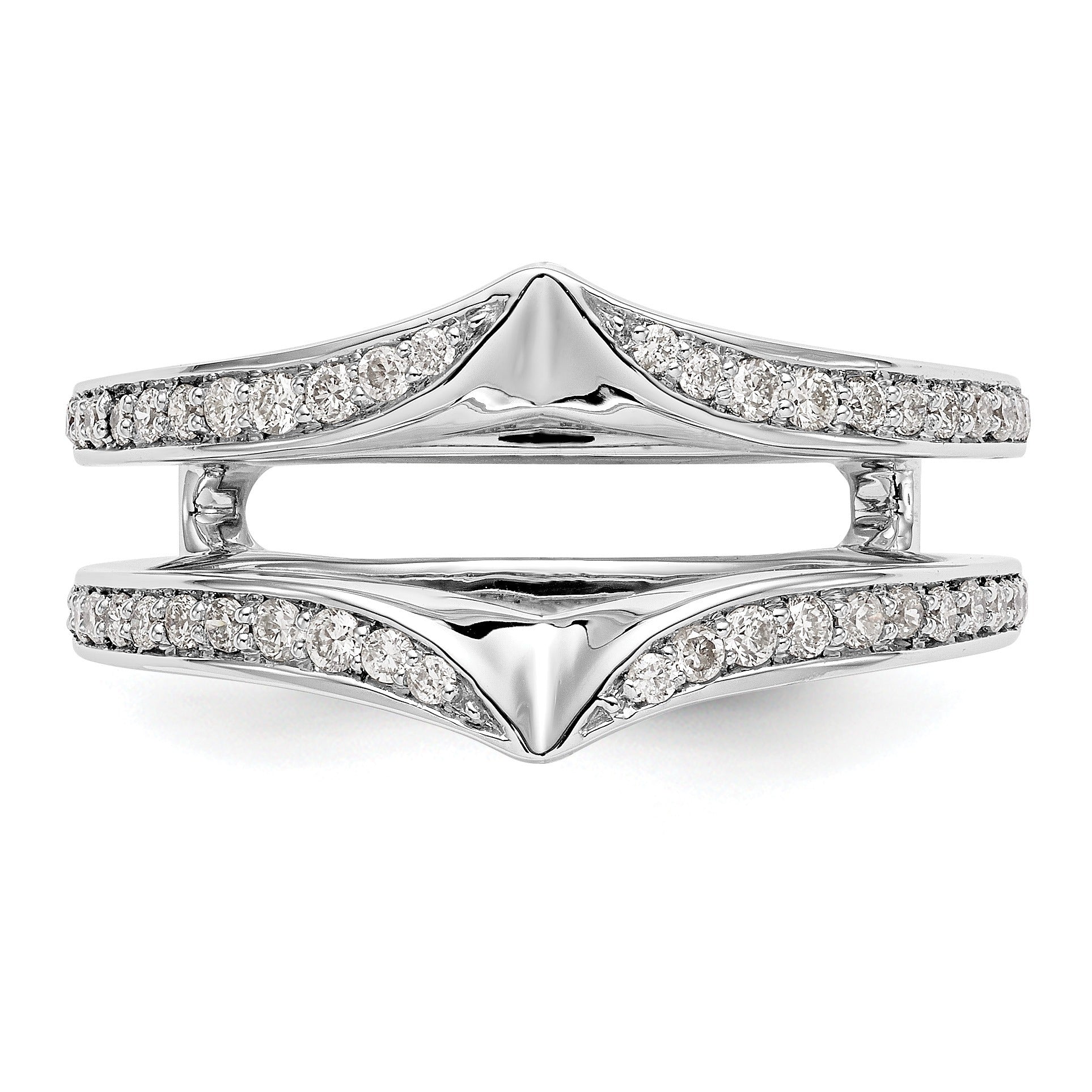 14K White Gold Lab Grown Diamond Ring Guard 0.33 Ct.