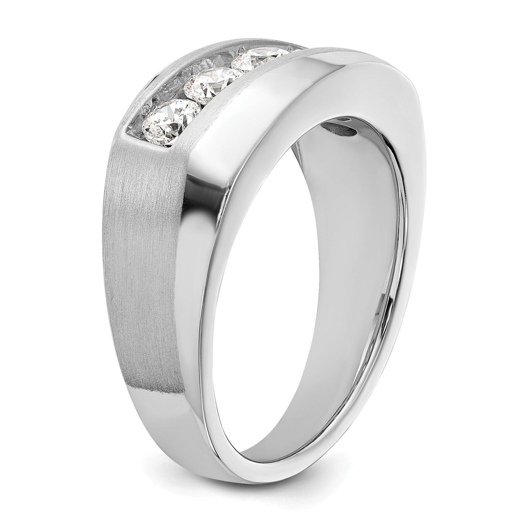 10k White Gold 1 carat Lab Grown Diamond Five Stone Ring