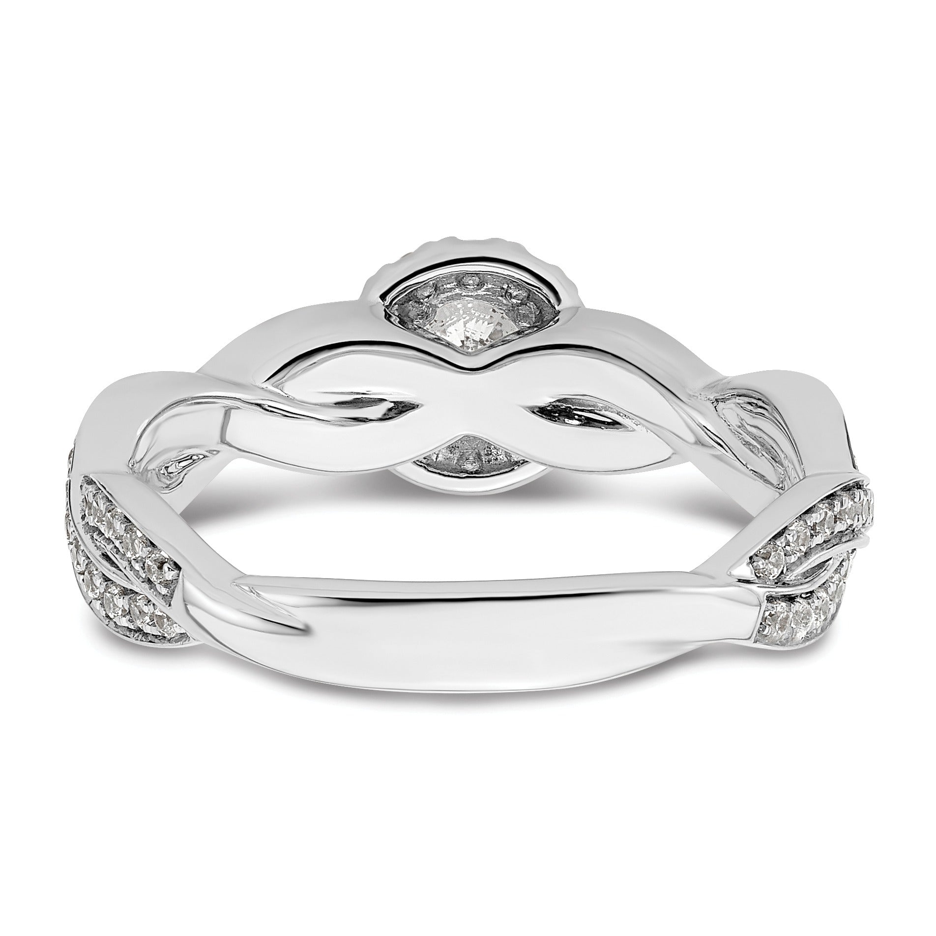 Lab Grown Diamond Round Halo Infinity Engagement Ring